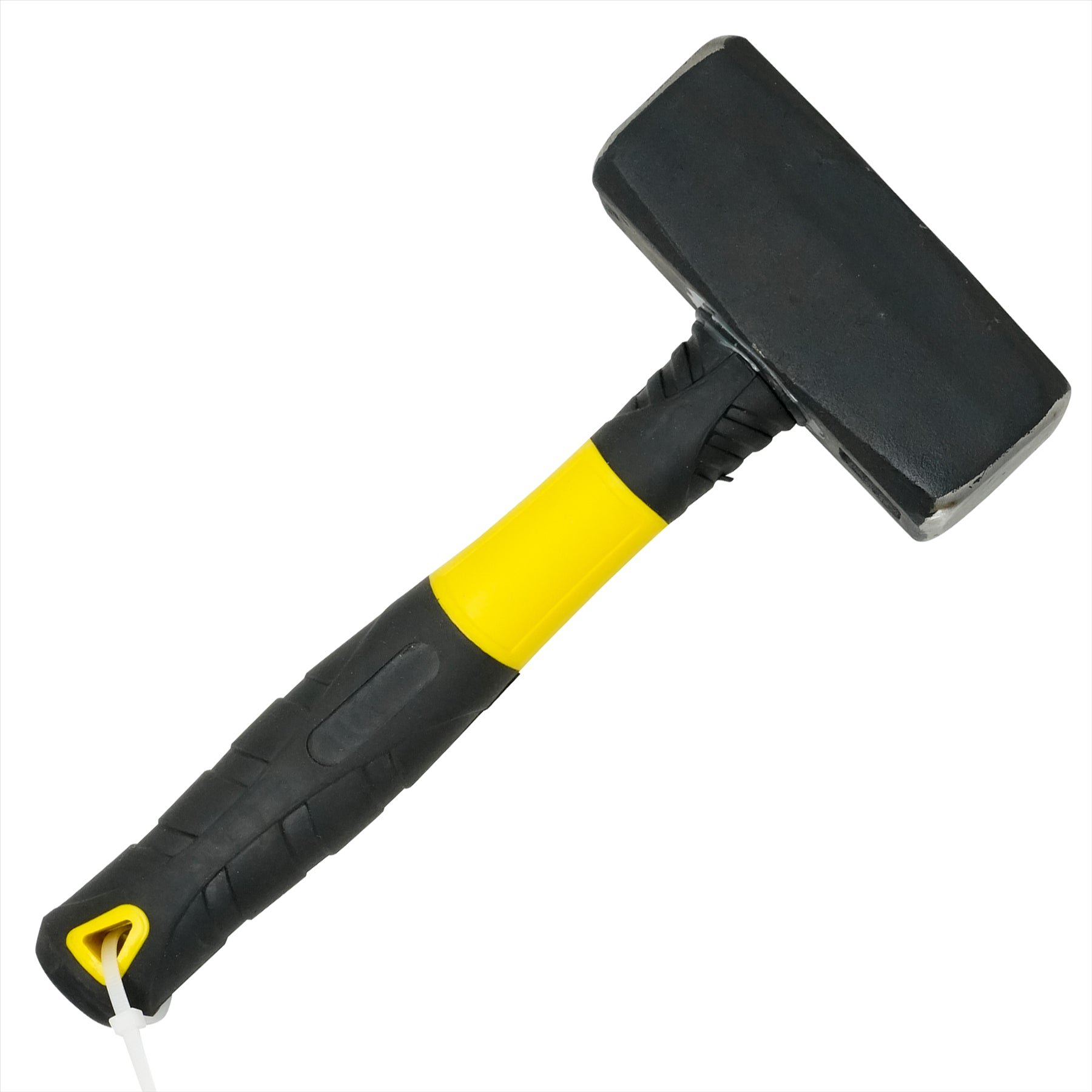 2KG Club Lump Hammer Hardened Steel Fibreglass Grip Handle Tool Heavy Duty, By Dapetz