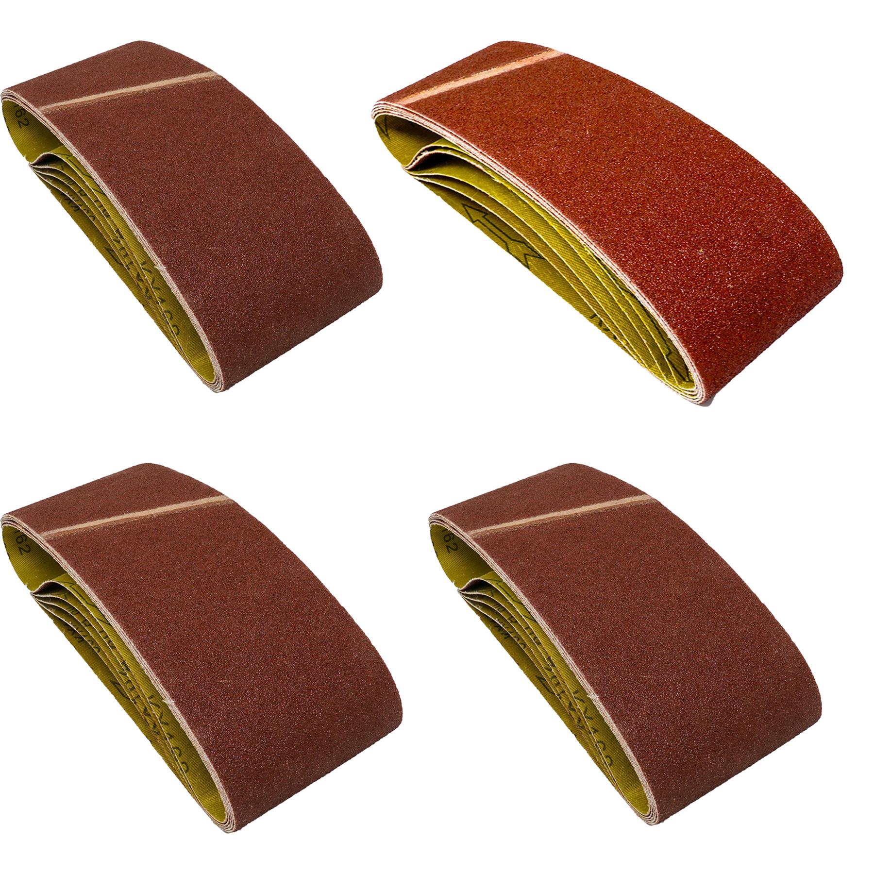 20 Mixed Grade Sanding Belts 610mm x 100mm (40, 60, 80, 120 Grit) By Dapetz By Dapetz