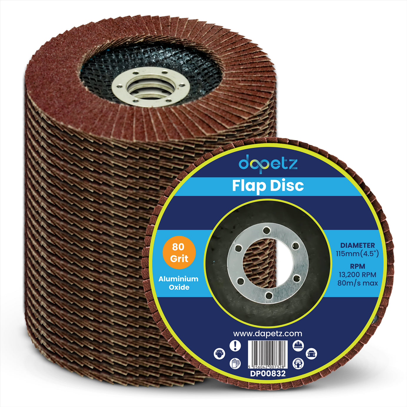 Flap Discs Angle Grinder 115mm 4.5" 80 Grit Grinding Wood Metal Cutting Disc 25X by Dapetz