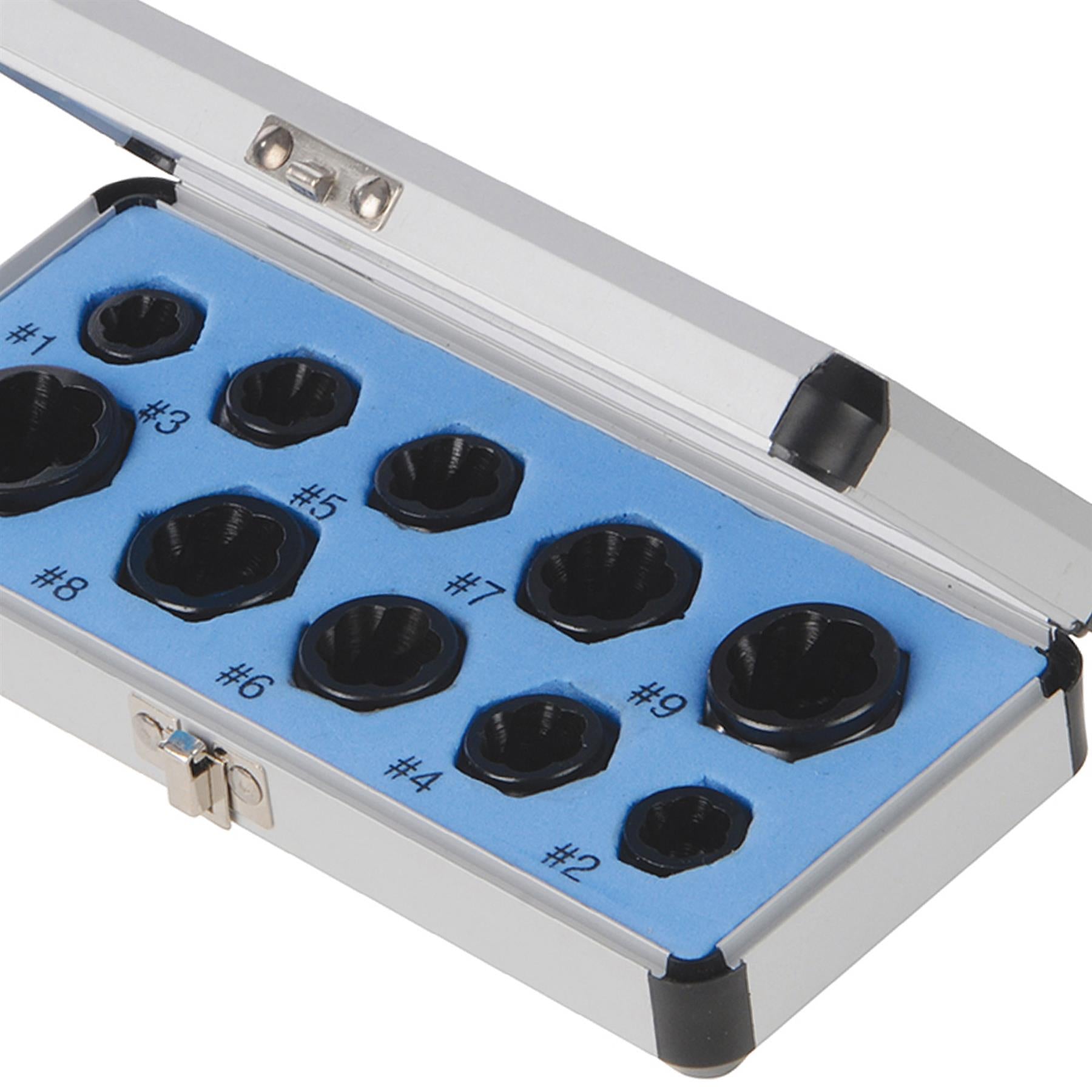 (Pack of 10) Damaged Nut Bolt Remover Set 9-19mm | Broken Bolt Removal Kit by Dapetz