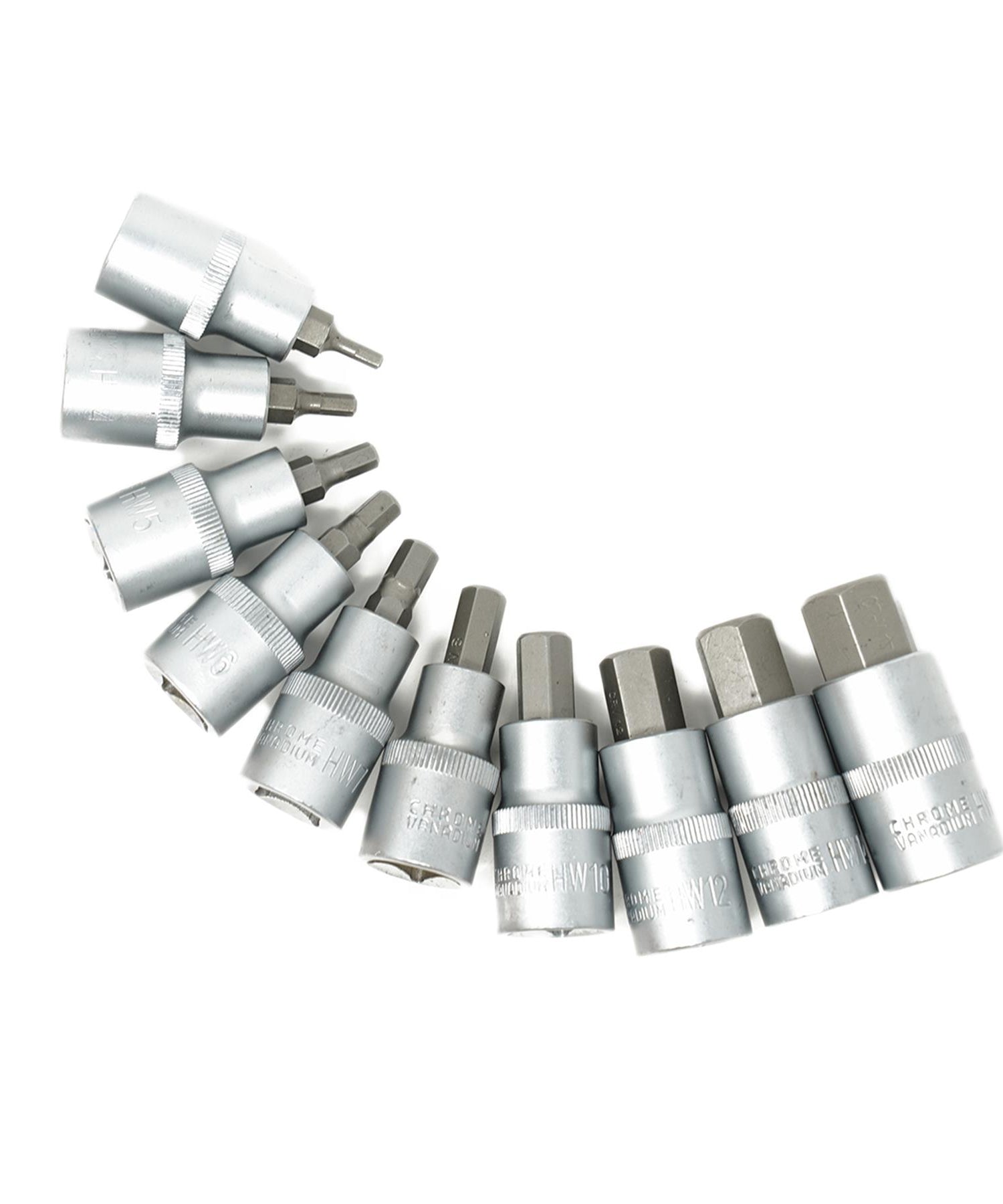 10PC Hex Allen Key Bit Socket Set 1/2" Drive, 4mm to 19mm | With Storage Case by Dapetz