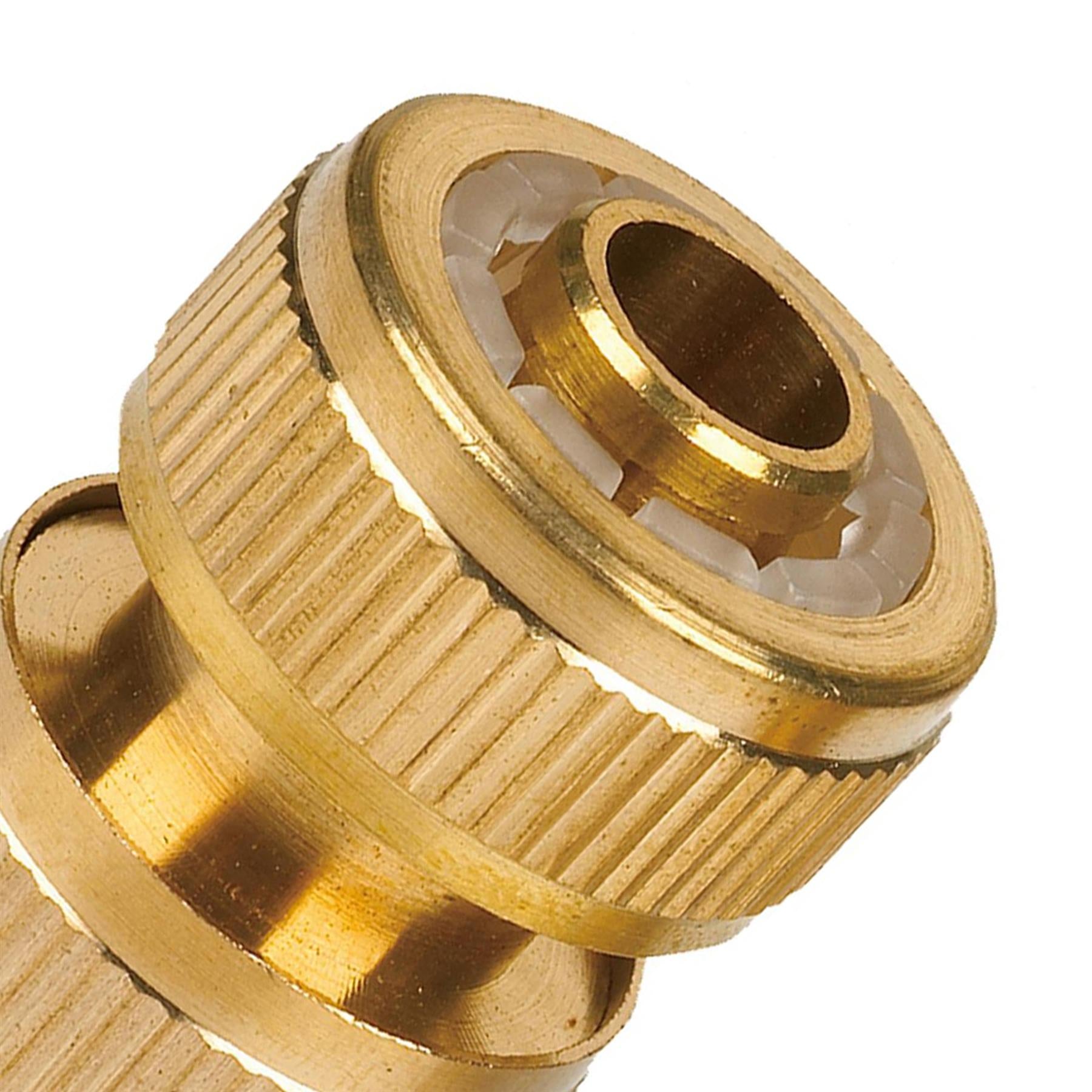 Brass Garden Hose Quick Connector 1/2" Female Pipe Built in Auto Water Stop by Daptez