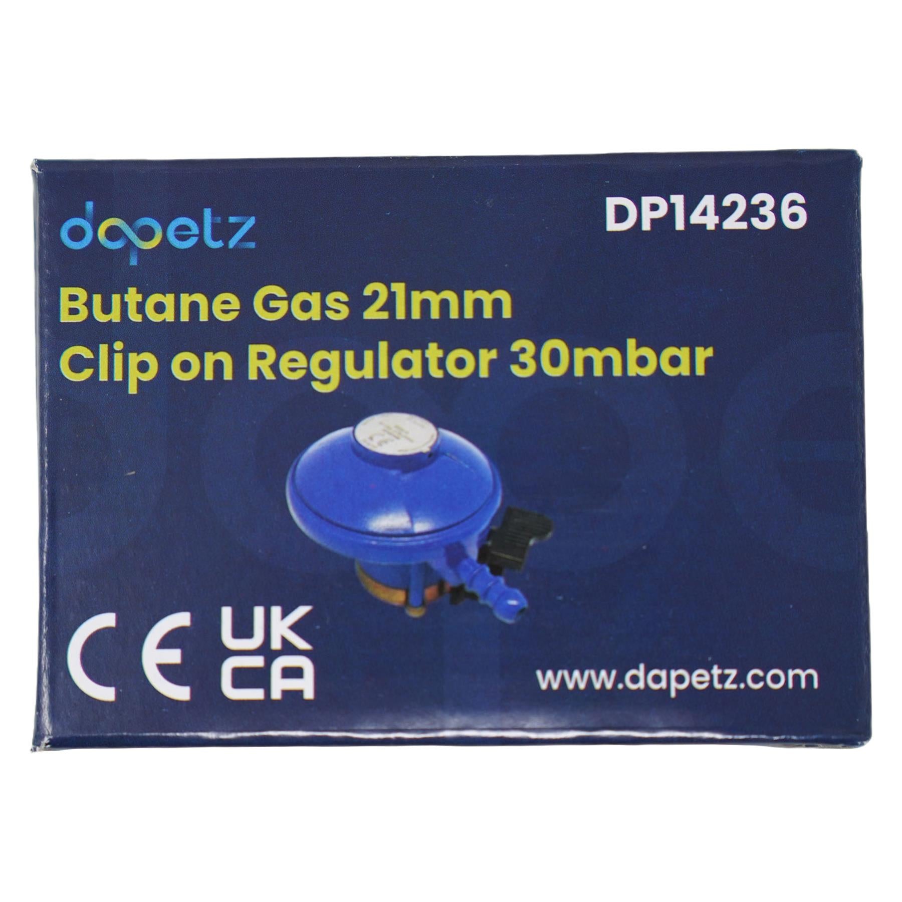Butane Clip On Gas Regulator 30 mbar Calor Flogas 21mm inlet Caravan Motorhome