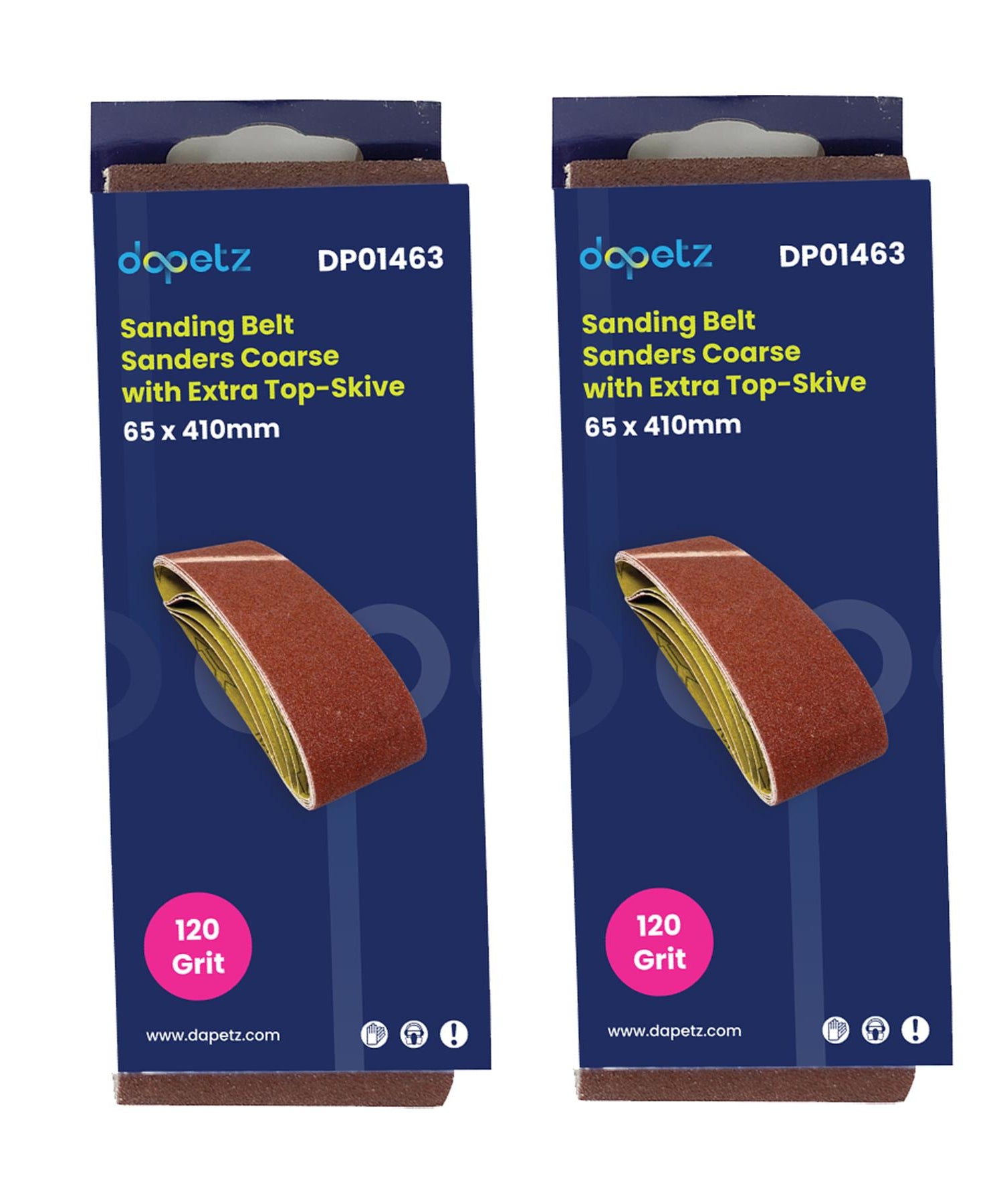 Sanding Belts 65mm X 410mm 10Pk 120 Grit Fine Electric Sander High Quality