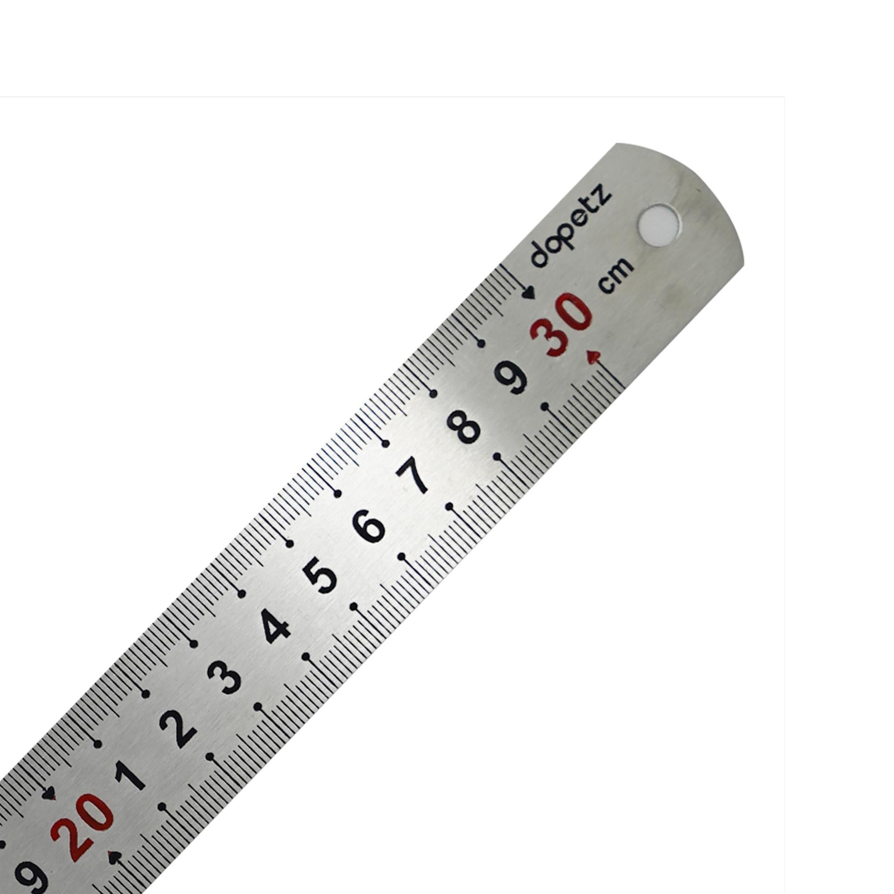 Stainless Steel 12" Metal Ruler Metric & Imperial 300mm Engineers Rule By Dapetz