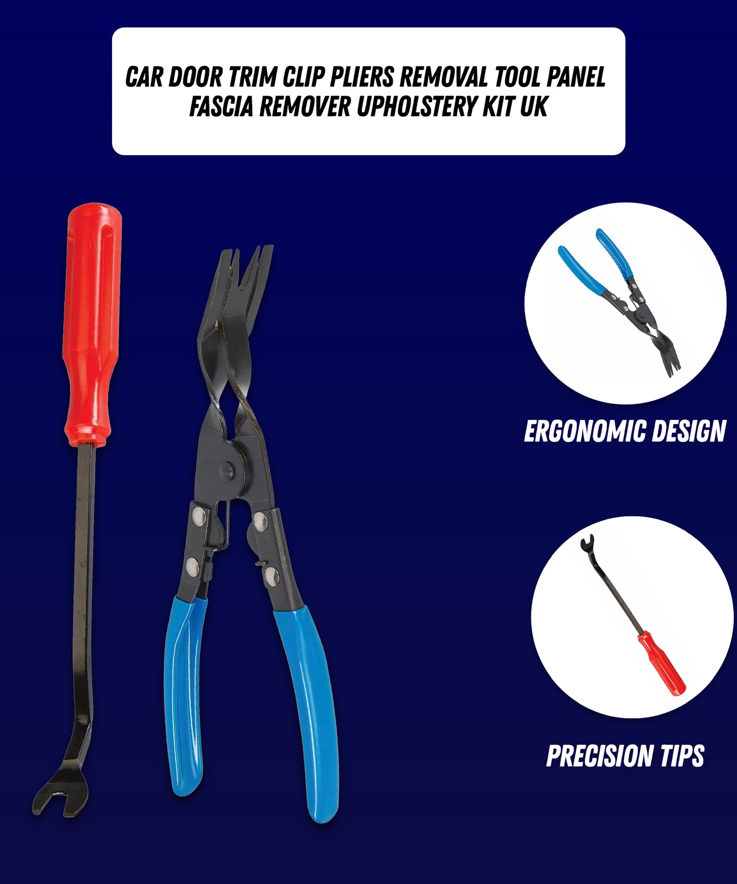 Car Door Upholstery Remover & Trim Clip Removal Pliers Tool Spring Loaded by Daptez