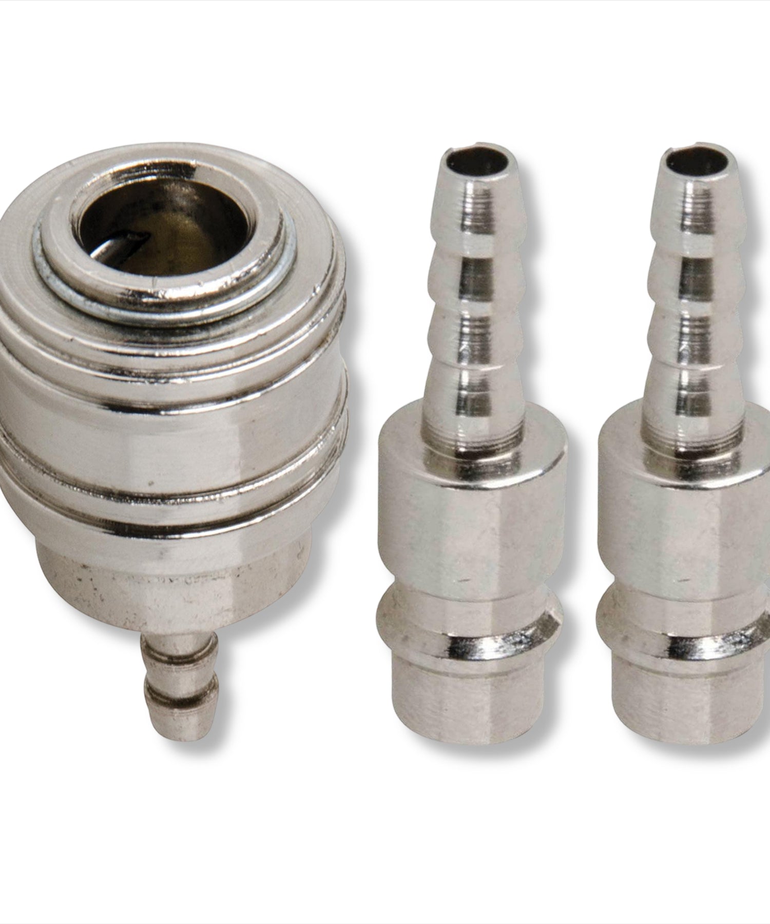 3Pc Euro Air Line Hose Fitting Connector Quick Release Coupler Barb Bayonet 6mm