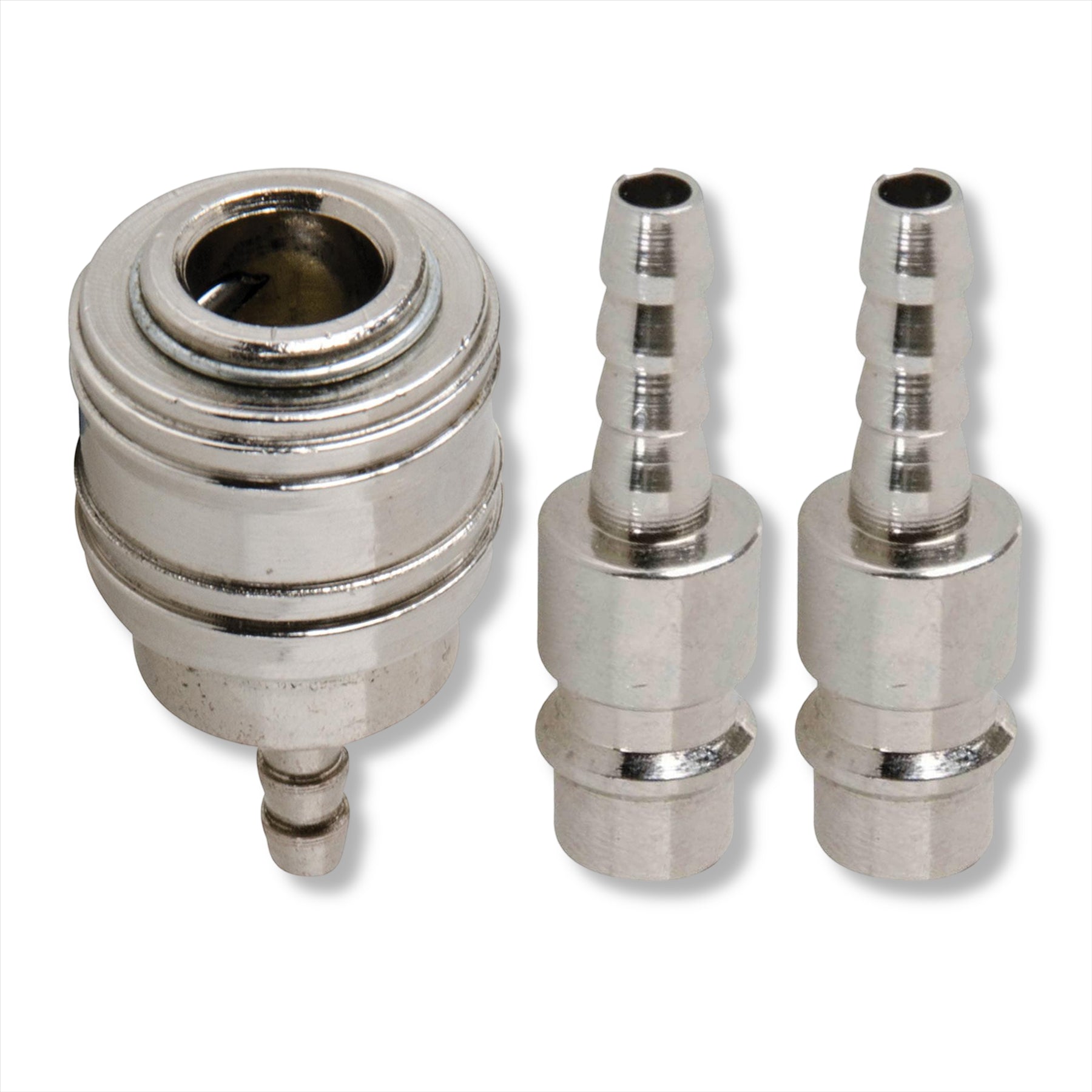 3Pc Euro Air Line Hose Fitting Connector Quick Release Coupler Barb Bayonet 6mm