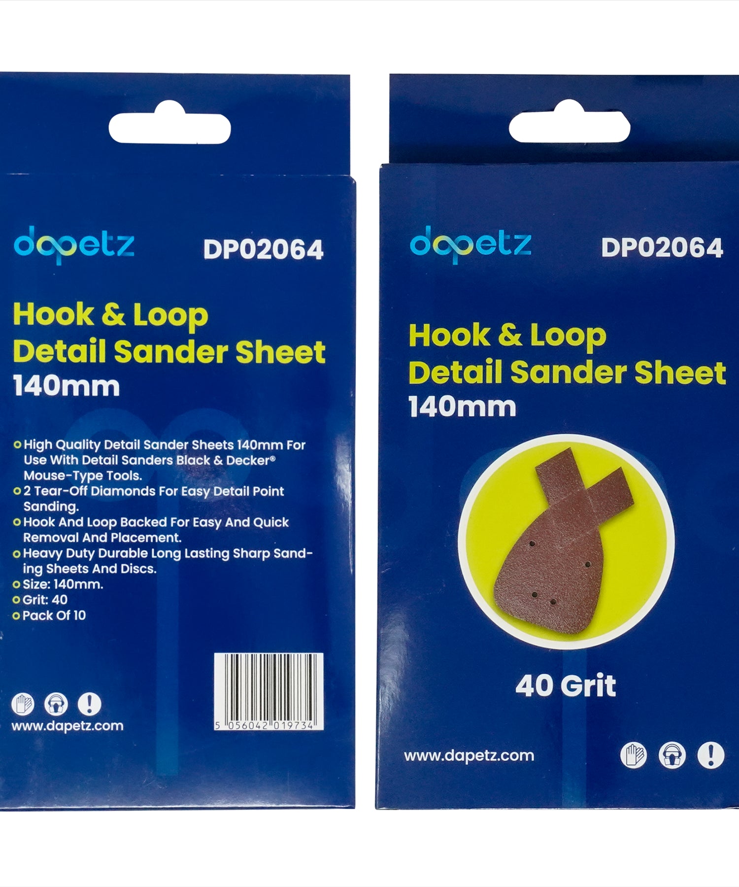 Mouse Sanding Detail Sheets to fit Black and Decker Palm Sander 40 Grits 10 Pcs