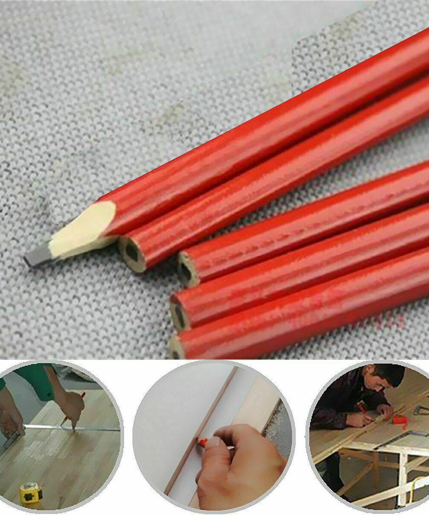 24 x Carpenters Pencils Joiner Woodwork Builders DIY Toolbox Marking Pencil