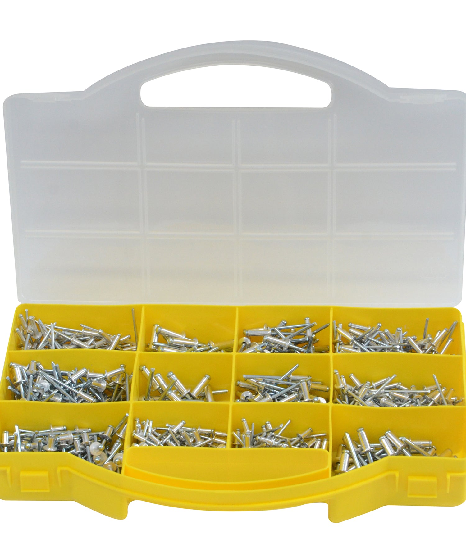 Rivets Pack Assorted Pop Rivets 650 Pce Piece Carry Storage Case