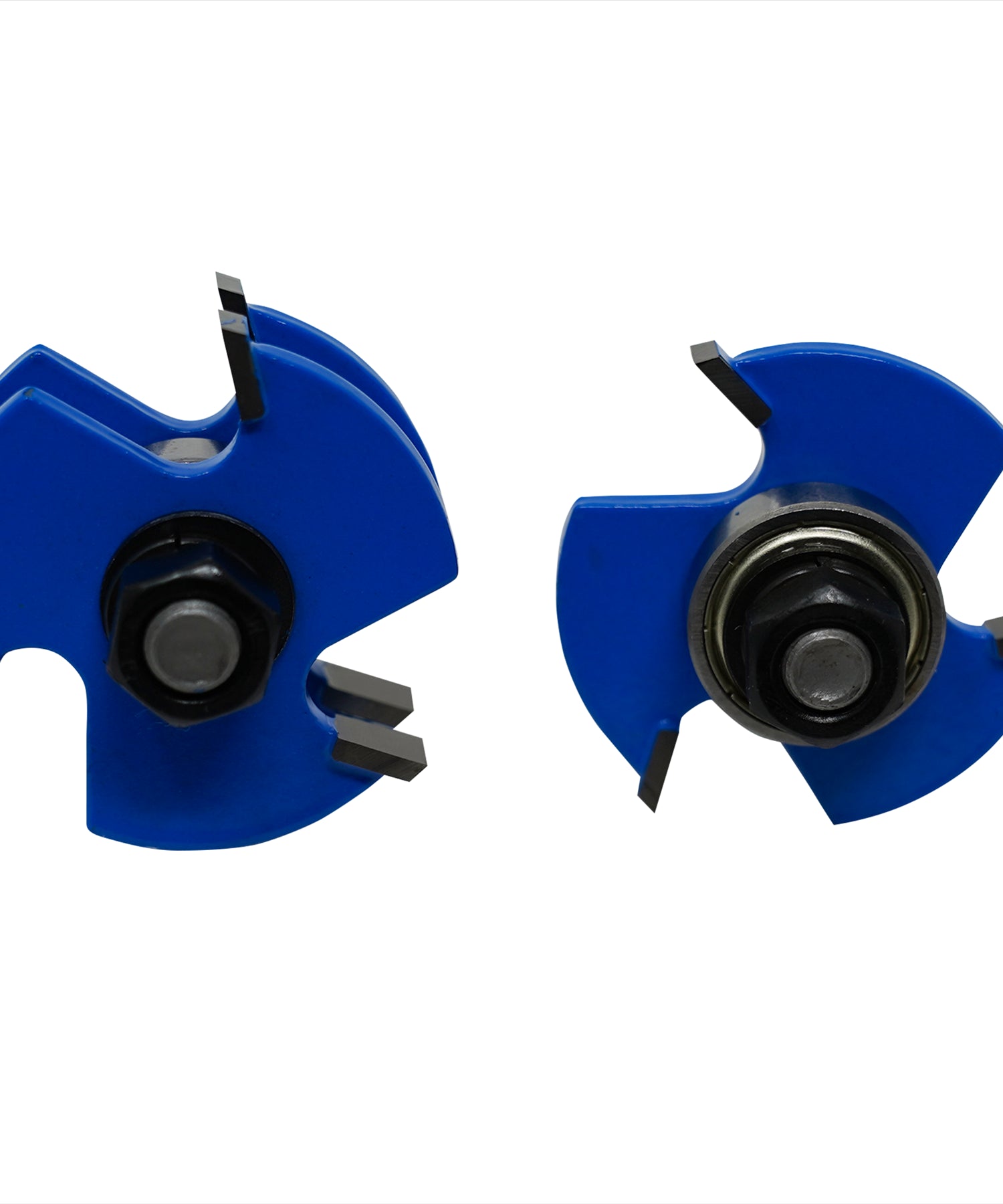 Tongue And Groove Router Bit 2PC Set 1/4" Shank T Type 3 Tooth Cutter Washers