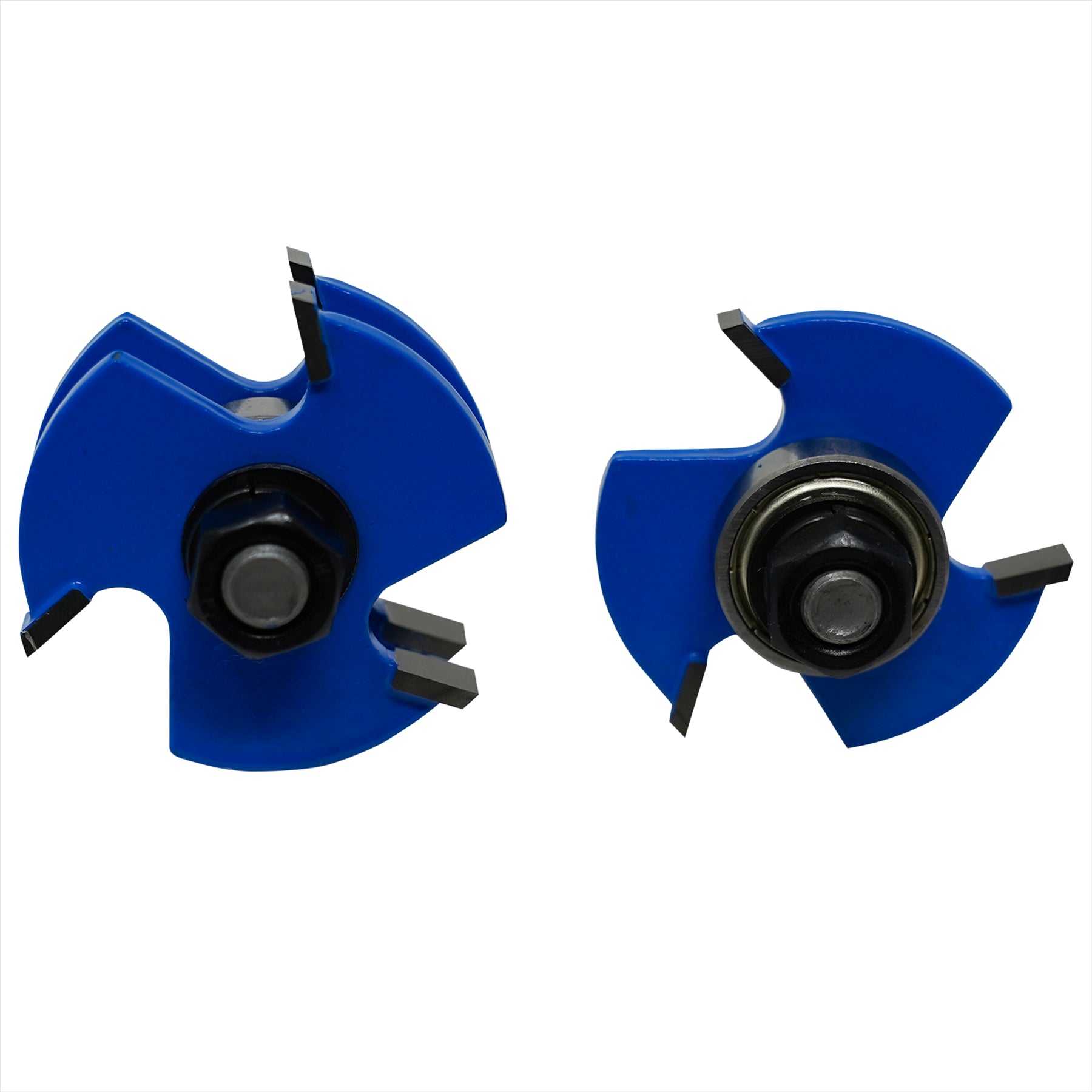 Tongue And Groove Router Bit 2PC Set 1/4" Shank T Type 3 Tooth Cutter Washers