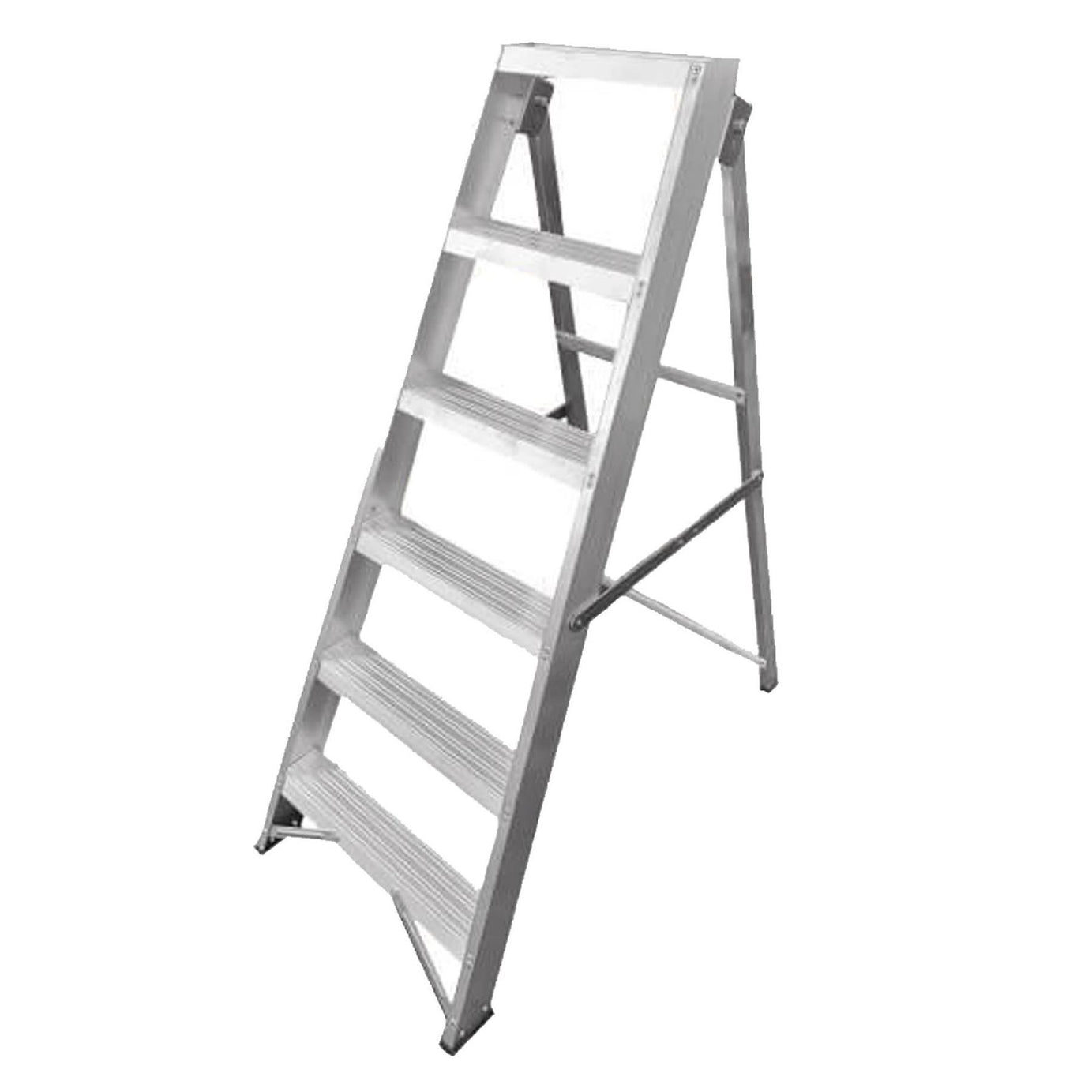 Dapetz Aluminium 8 Tread Builders Step Ladder 1.93m, Heavy Duty, Made In Uk