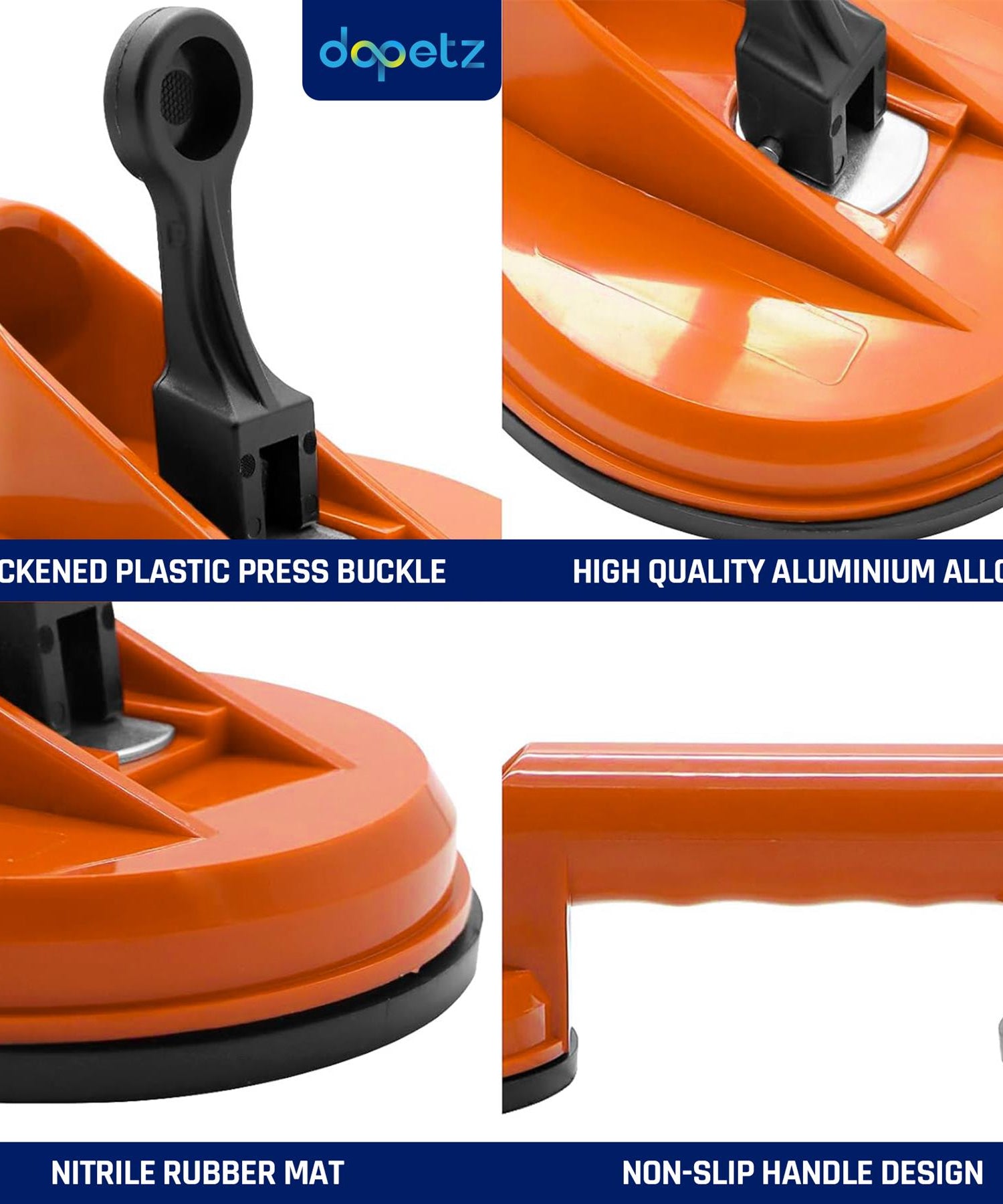 Dual Suction Cup Pad Lifter 70kg Sucker Plate Glass tile Mirror Lifter Puller by Dapetz