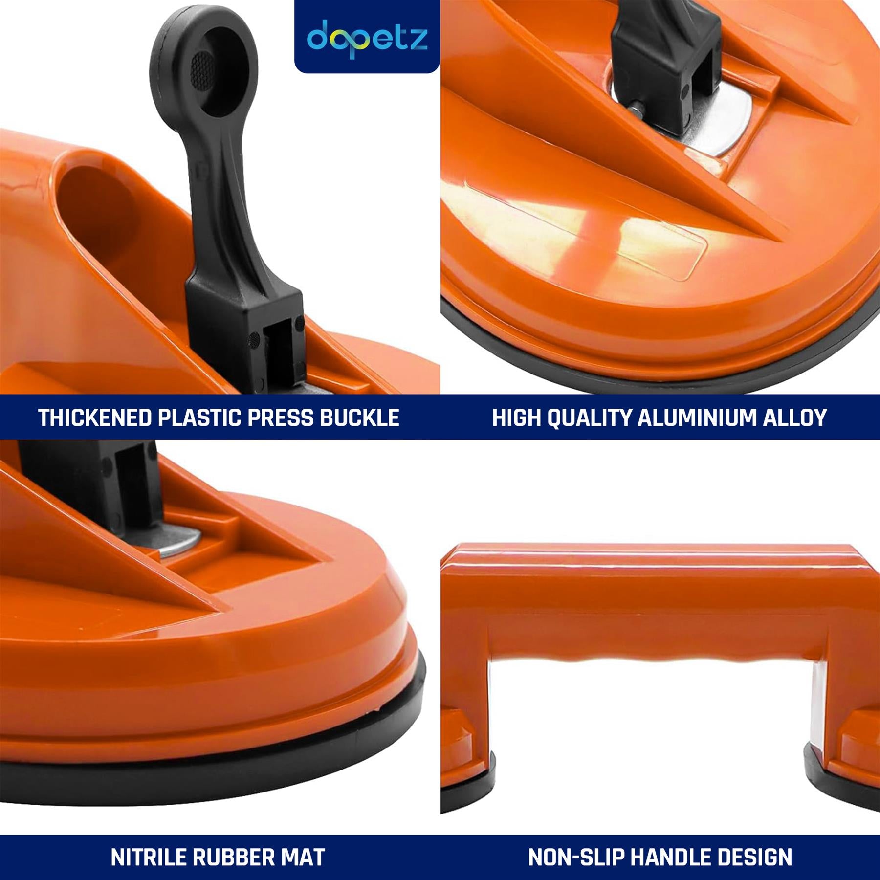 Dual Suction Cup Pad Lifter 70kg Sucker Plate Glass tile Mirror Lifter Puller by Dapetz