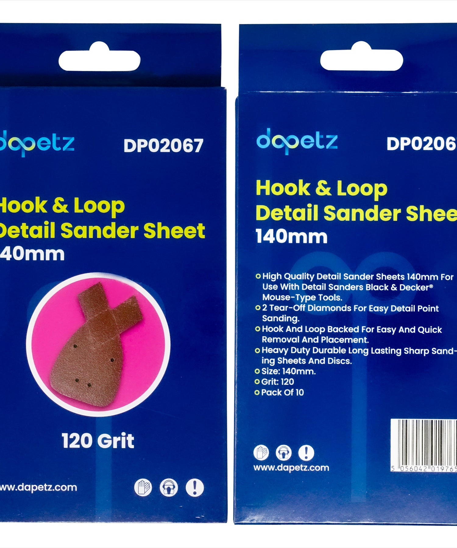 Sanding Sheets Mouse 120 Grit Fit Detail Palm Sander and Decker Sanding Pad 10 Pcs