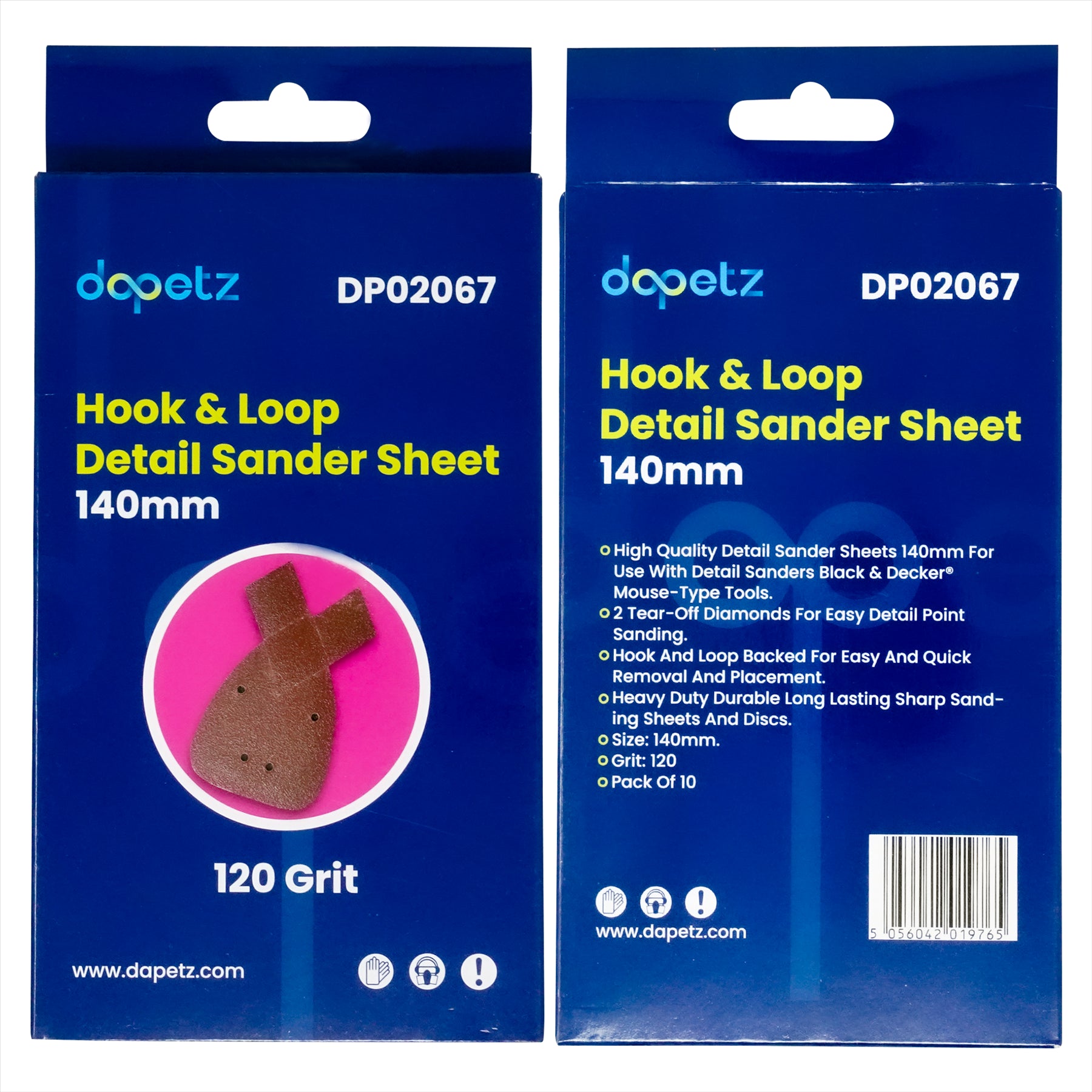 Sanding Sheets Mouse 120 Grit Fit Detail Palm Sander and Decker Sanding Pad 10 Pcs