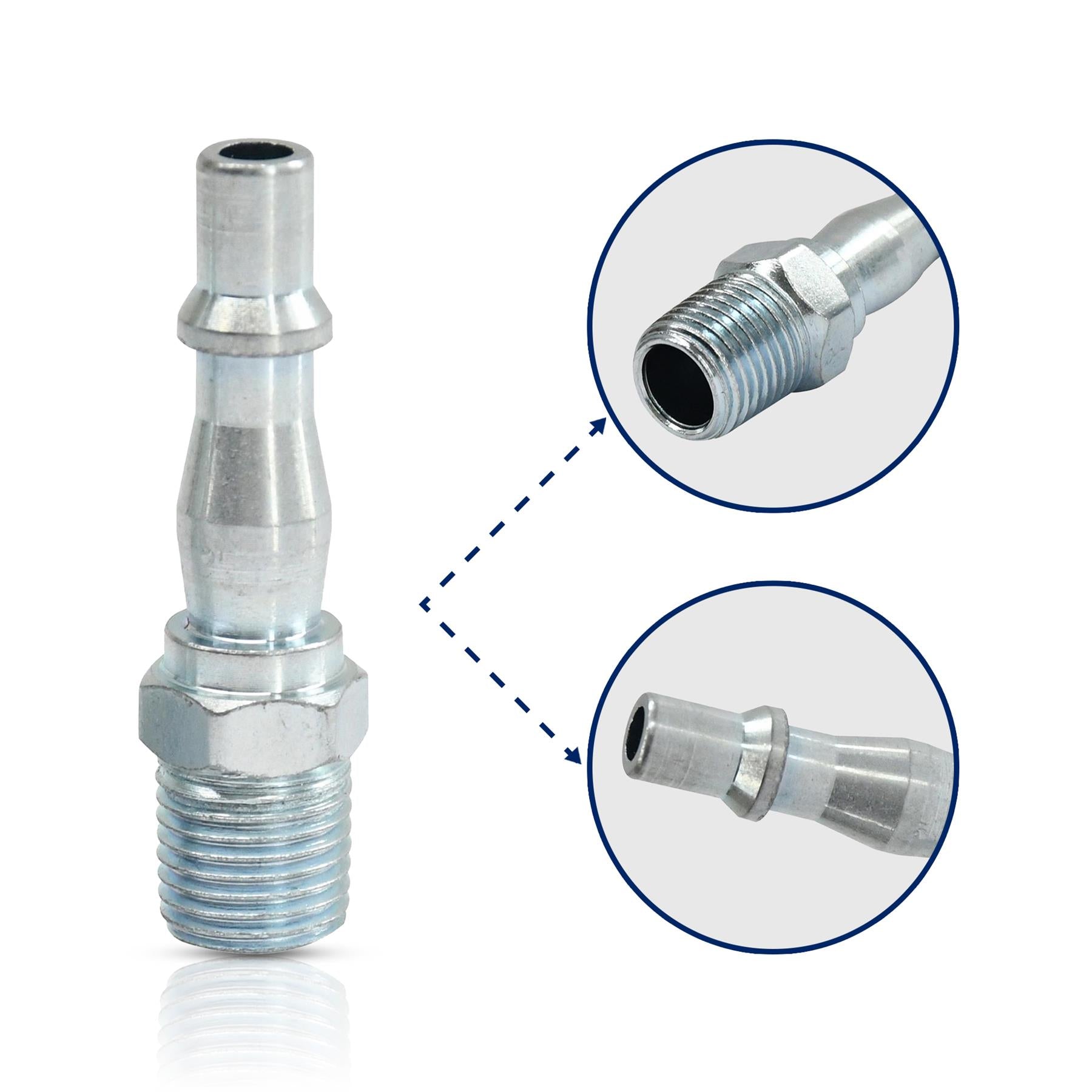 Air Line Hose Fitting Connector Male 1/4" Thread Bayonet Coupler For PCL Vertex