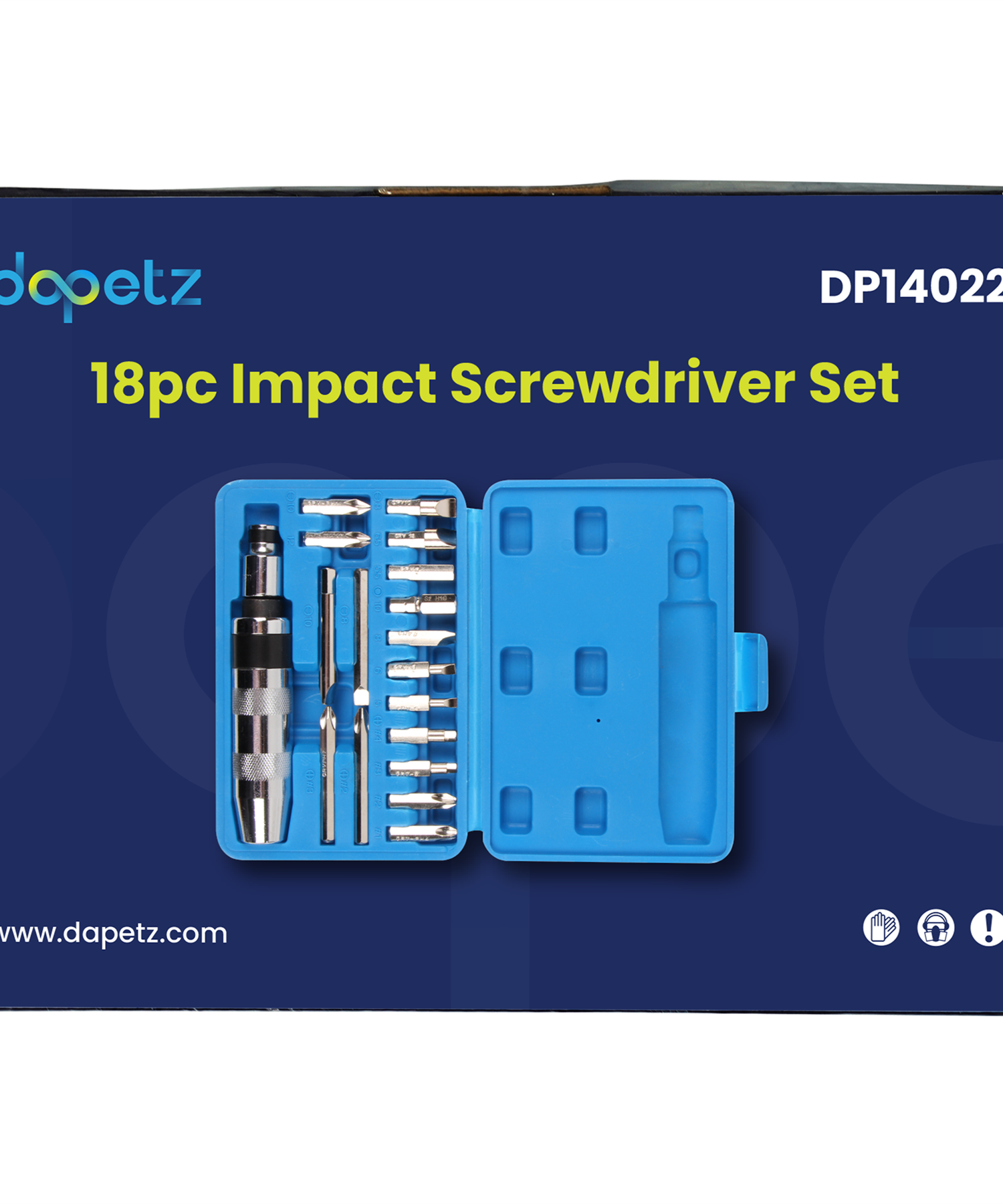 18pc Impact Screwdriver Set Dapetz