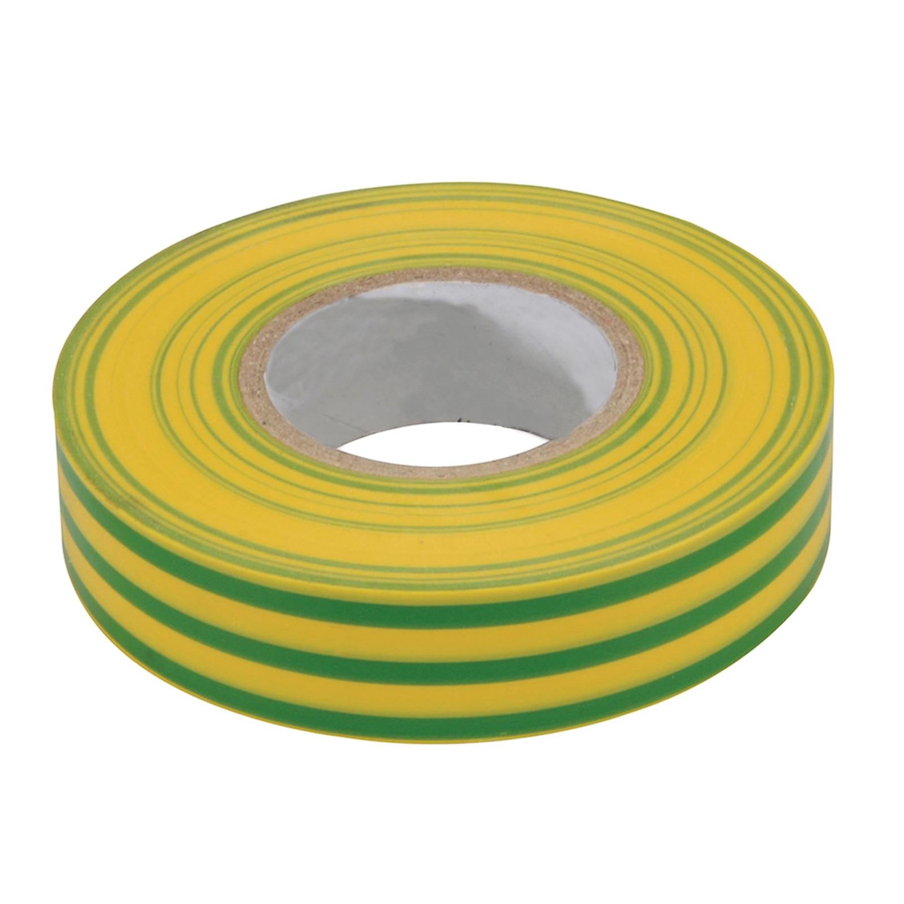 Electrical Pvc Insulation Insulating Tape 22m Flame Retardant Rolls Yellow/Green 1 Rolls