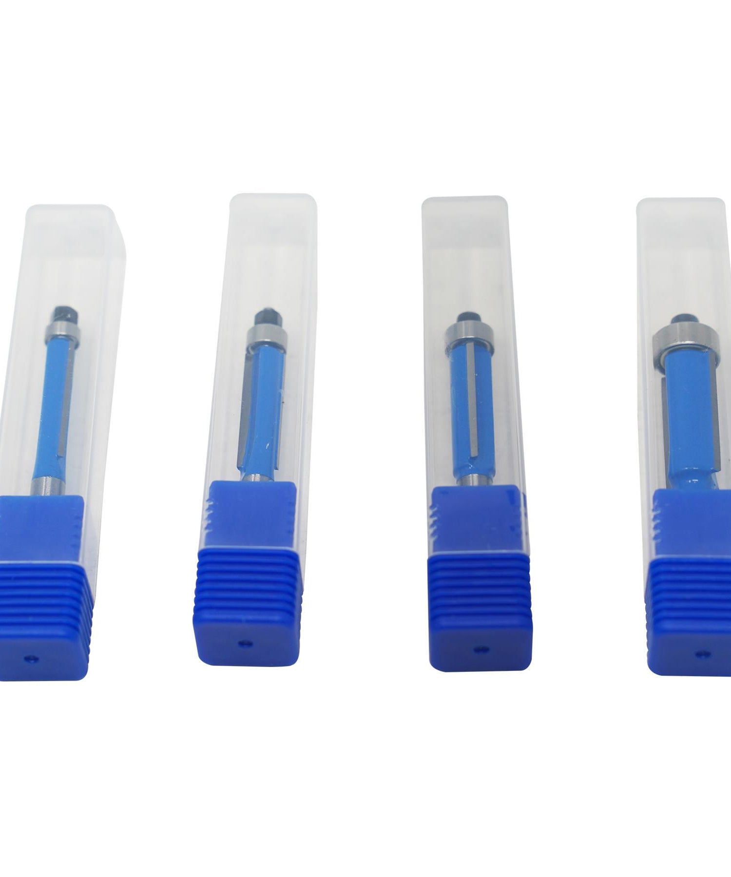 4Pc Flush Trim Router Bit Set Bottom Bearing Pattern Milling Cutter 1/4" Shank