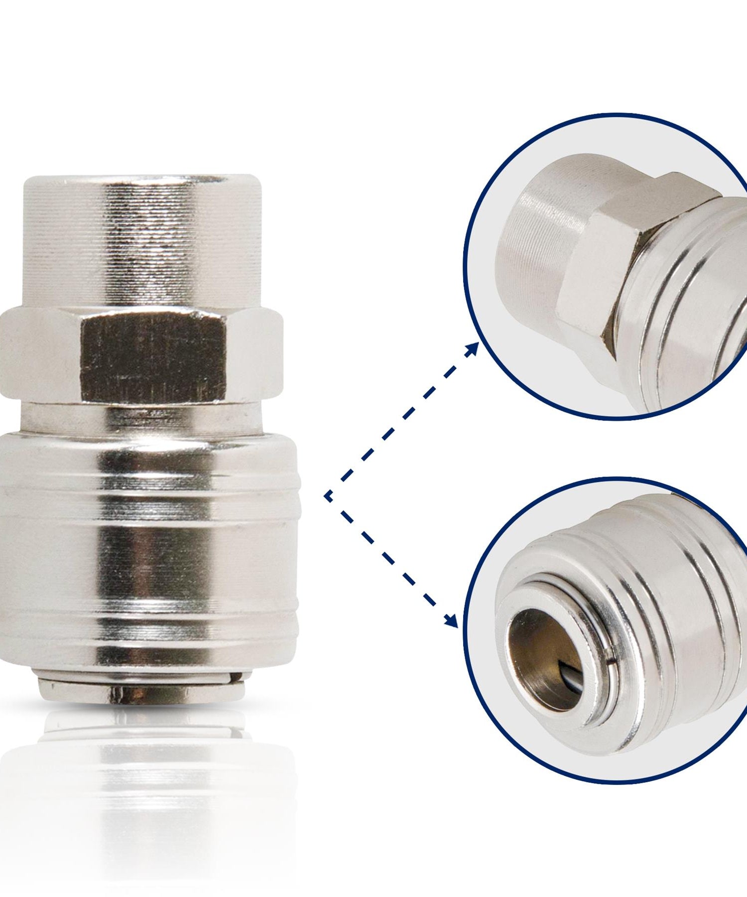 Euro Air Line Fitting Quick Release For Compressor Hose 1/4" BSP Female Thread 2PC