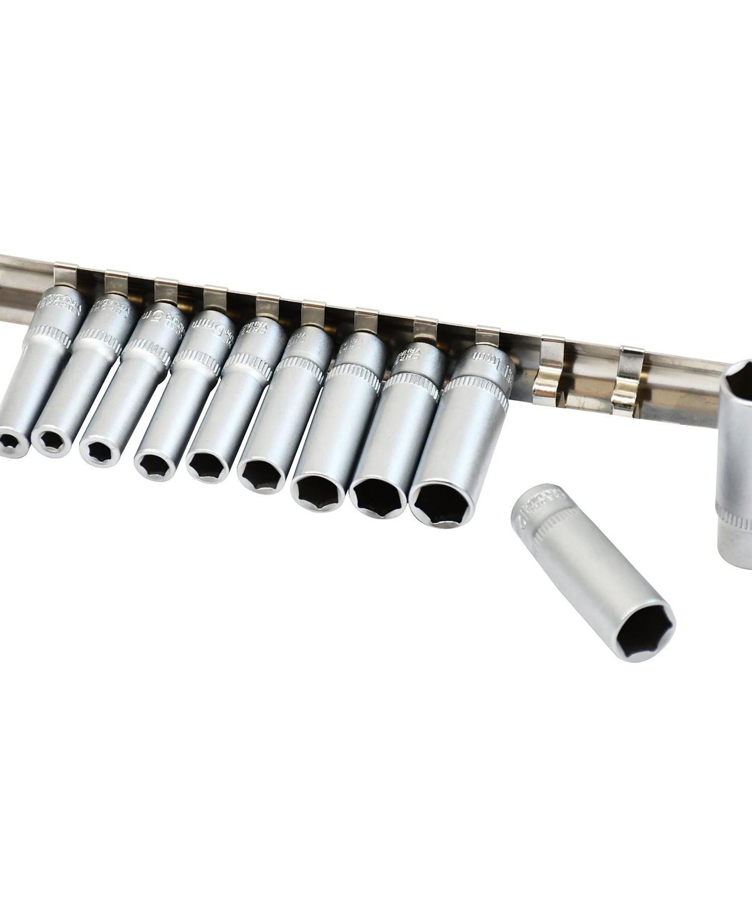 1/4" Deep Socket Set 11Pc 4 - 13mm Deep Drive Sockets Cr-V Long Reach By Dapetz