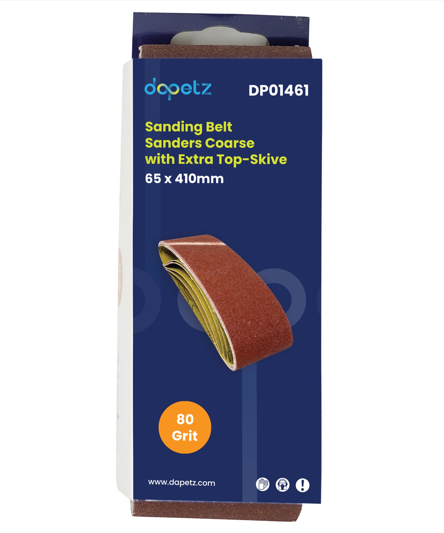 Sander Sanding Belts Power Tool 65mm x 410mm 80 Grit Medium 5PCS By Dapetz