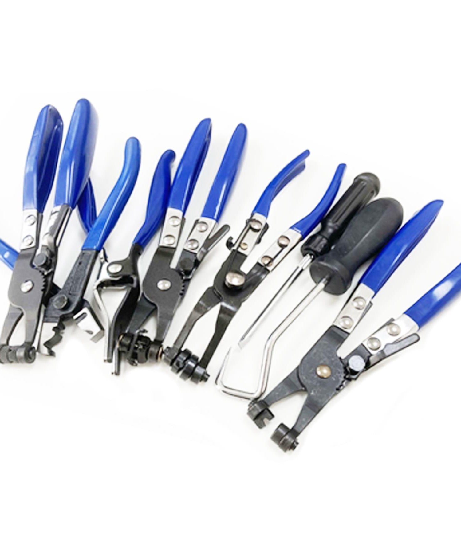 9 Pc Hose Clamp Pliers Removal Garage Tool Set Swivel Jaw Flat Band by Dapetz