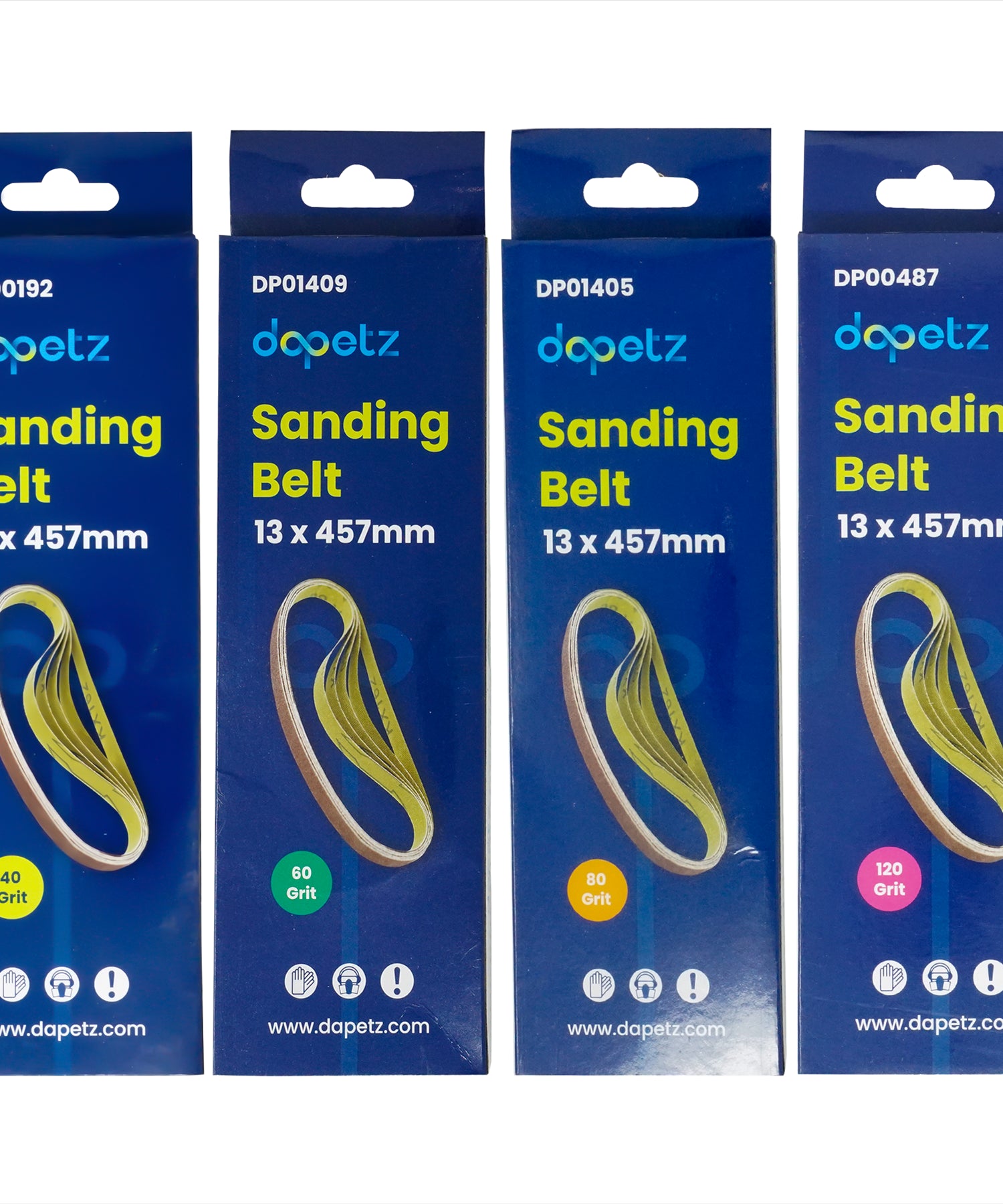 15 Powerfile Sanding Sander Belts 13mm x 457mm 80 Grit Coarse Finger Sander