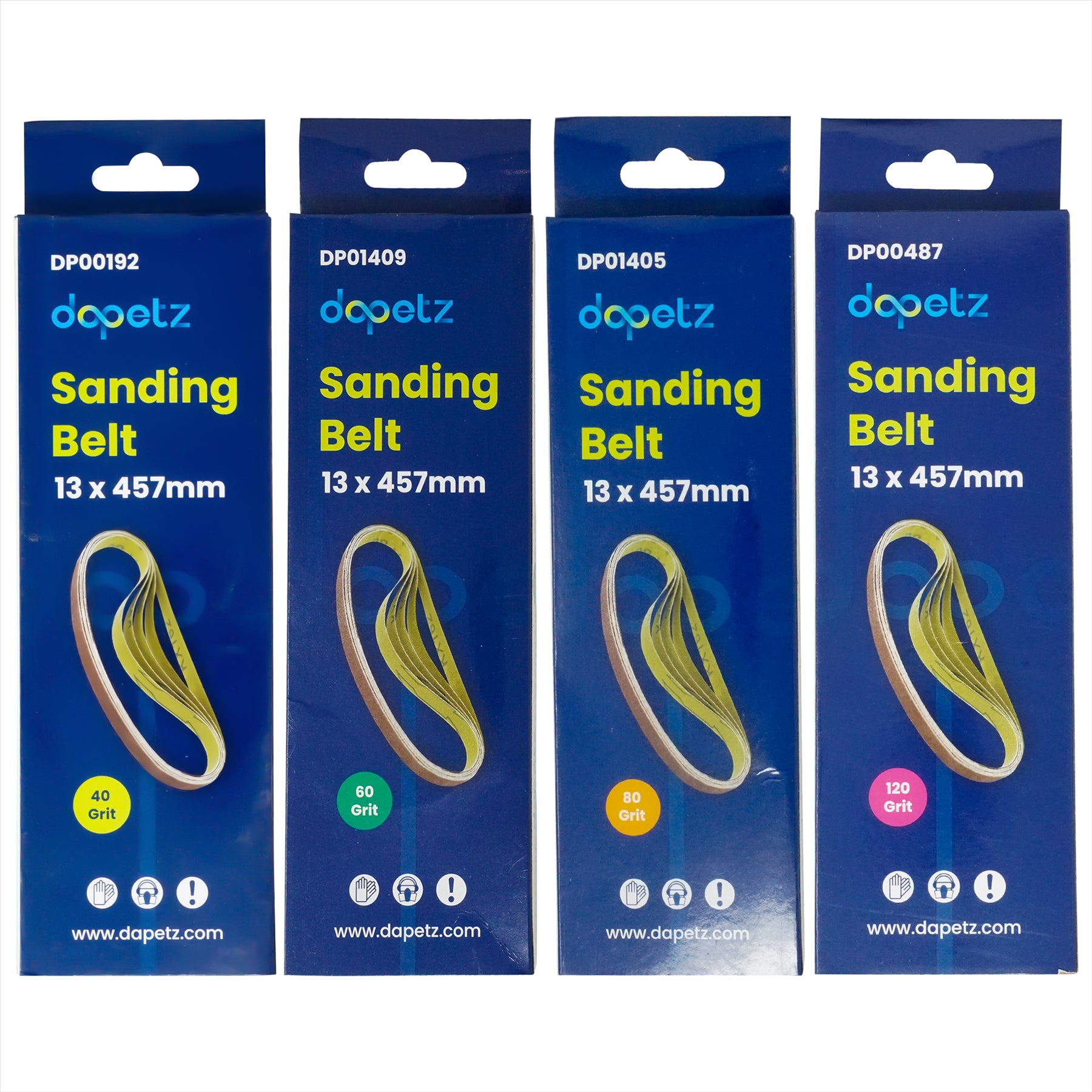 15 Powerfile Sanding Sander Belts 13mm x 457mm 80 Grit Coarse Finger Sander