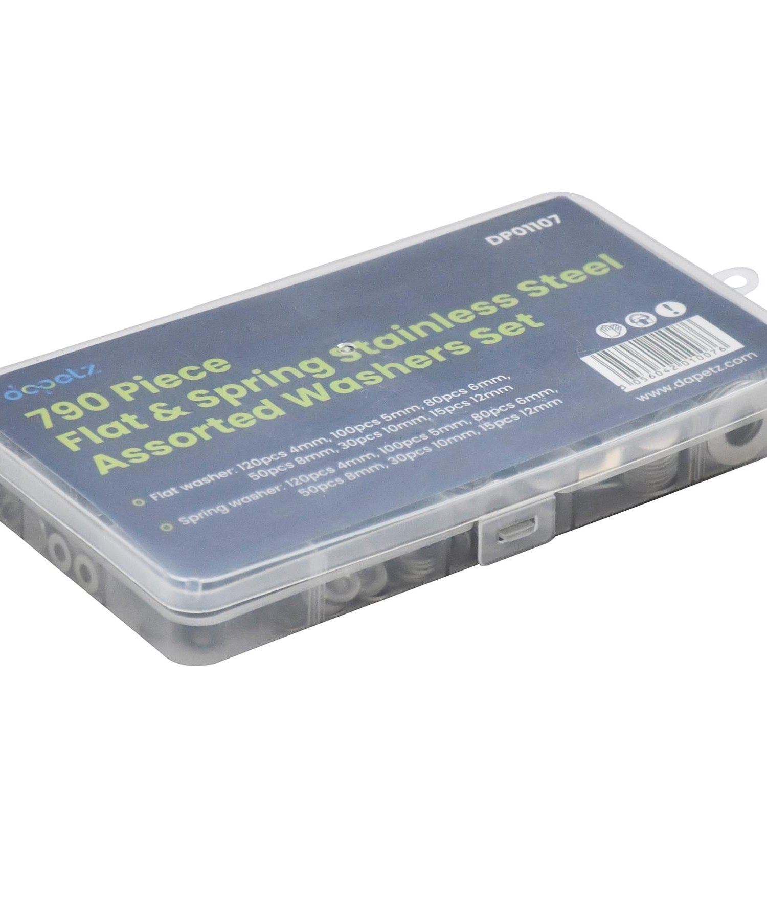 Spring Washers Stainless Steel Flat,790 Pc Assorted Set Dapetz