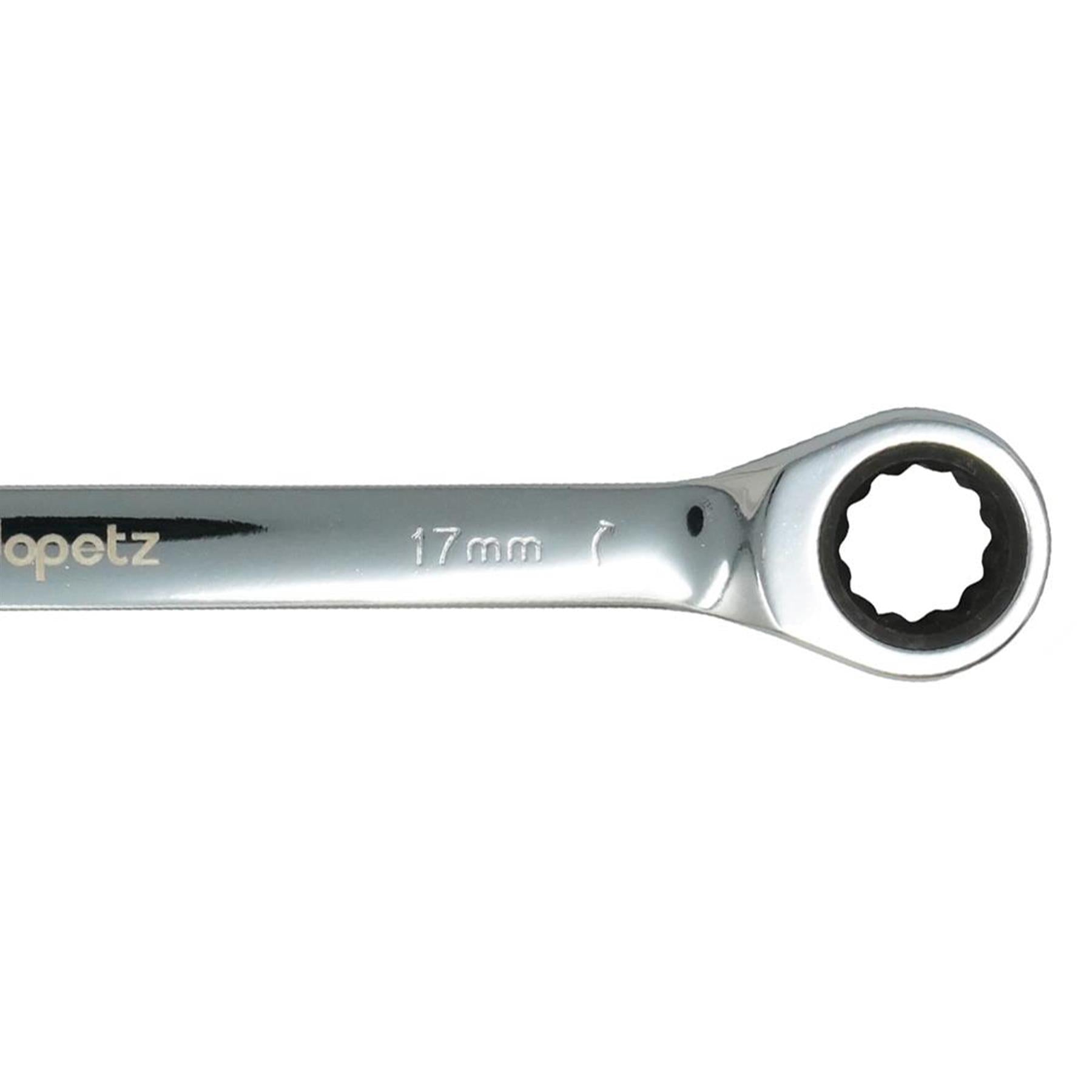 Fixed Head Ratchet Metric Spanner Open End Ring Combination 17mm By Dapetz
