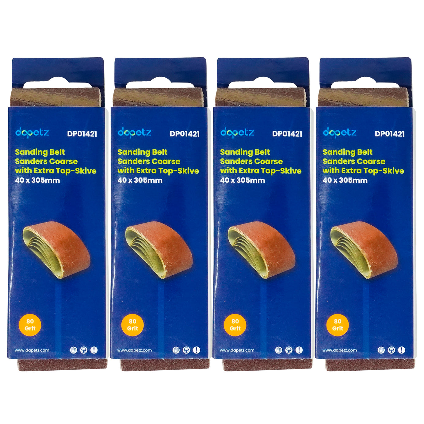 20Pcs Sanding Belts 40 x 305mm Aluminium Oxide 80 Grit For Bosch Makita Sander By Dapetz