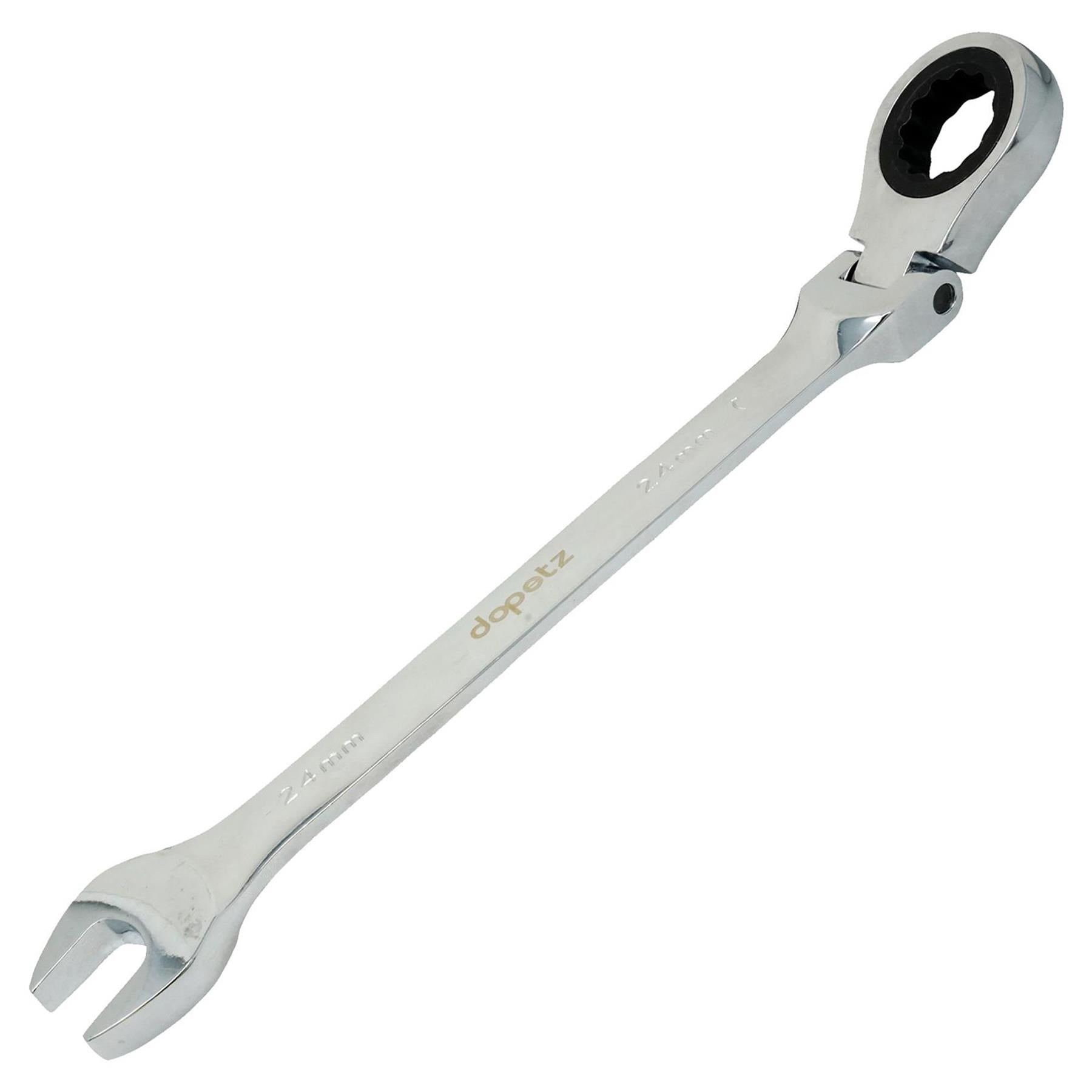 24mm Flexible Head Ratchet Metric Spanner Open End & Ring Guaranteed