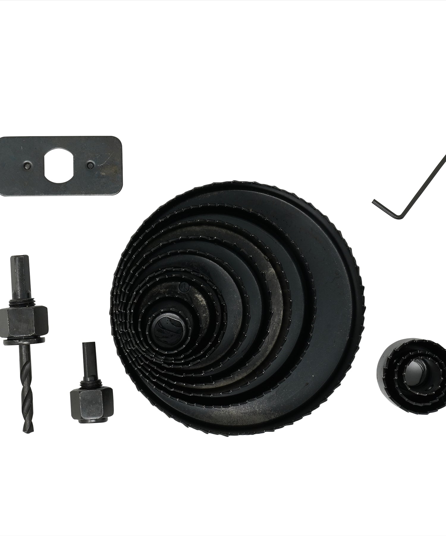 16pc Hole Saw Cutter Set Wood Metal Alloy Plastic Down Lighting Holesaw 19-127mm By Dapetz