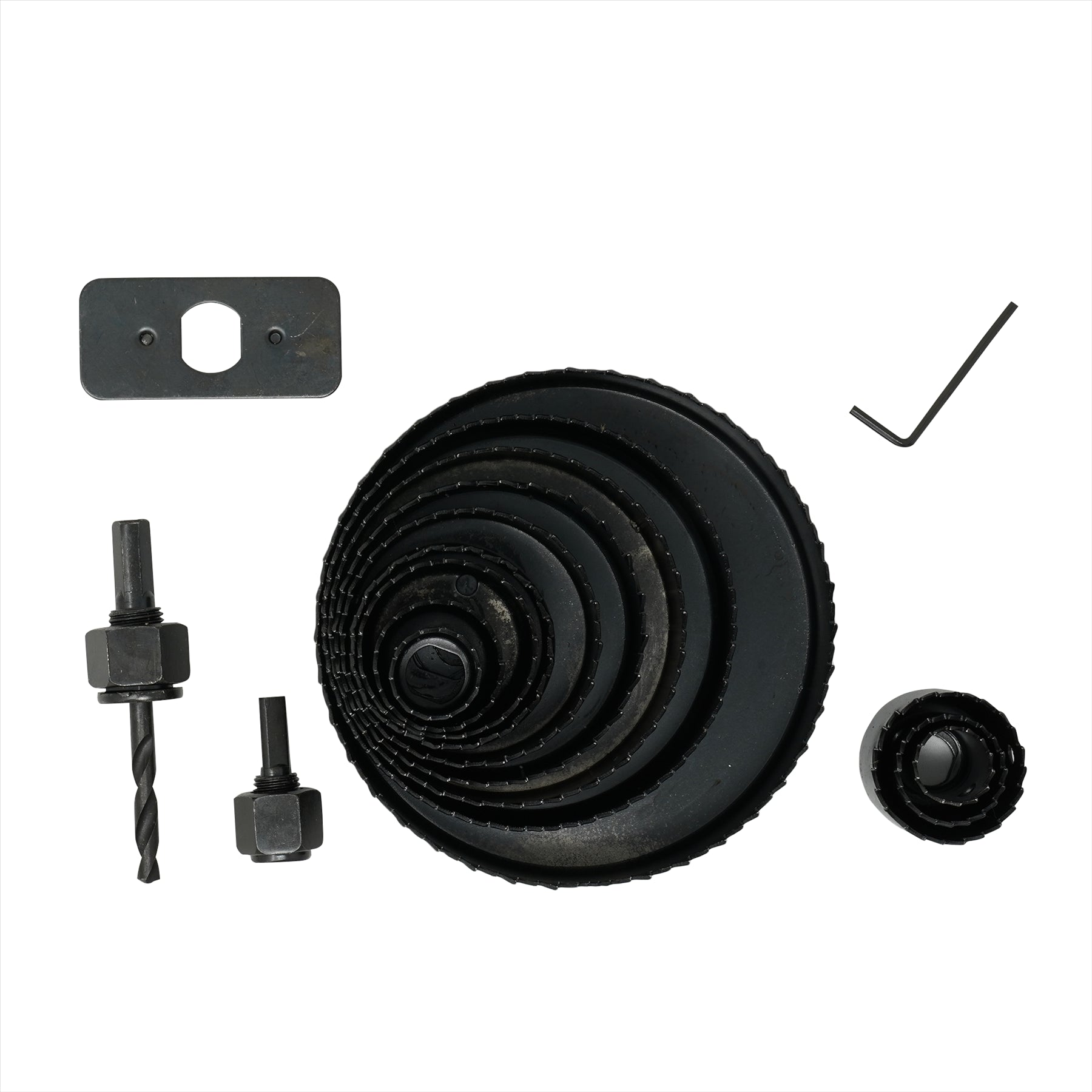 16pc Hole Saw Cutter Set Wood Metal Alloy Plastic Down Lighting Holesaw 19-127mm By Dapetz