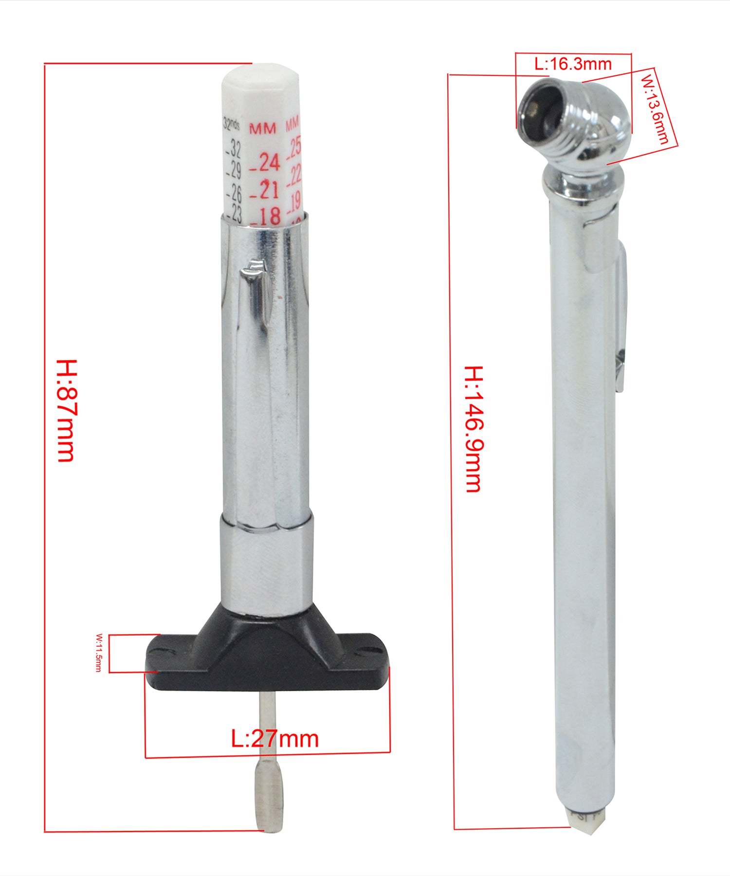 Tyre Depth Thread Gauge Tyre Pressure Gauge Tyres Guaranteed New By Dapetz