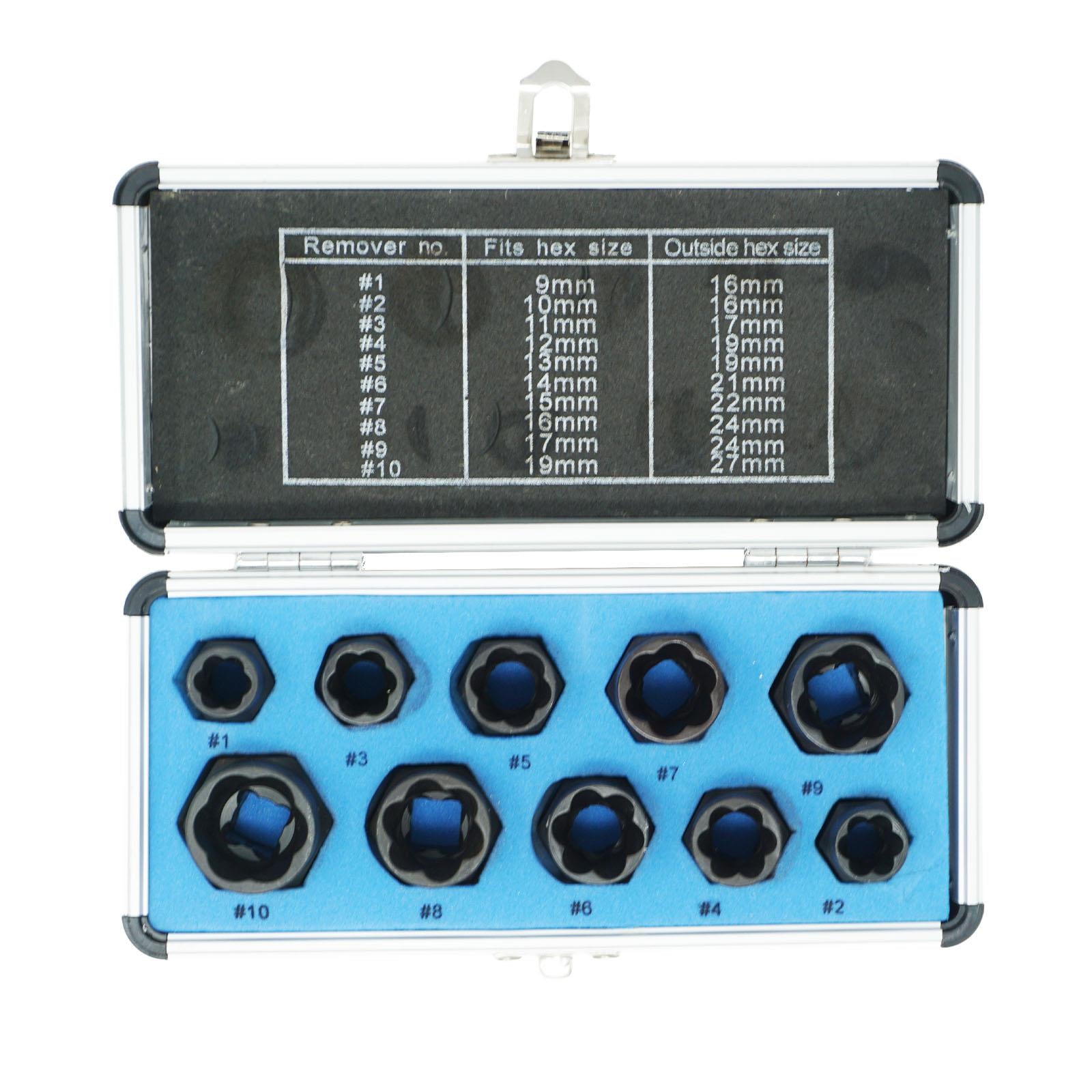 (Pack of 10) Grip & Twist Sockets | Locking Wheel Nut Remover for Damaged & Rounded Bolts by Dapetz