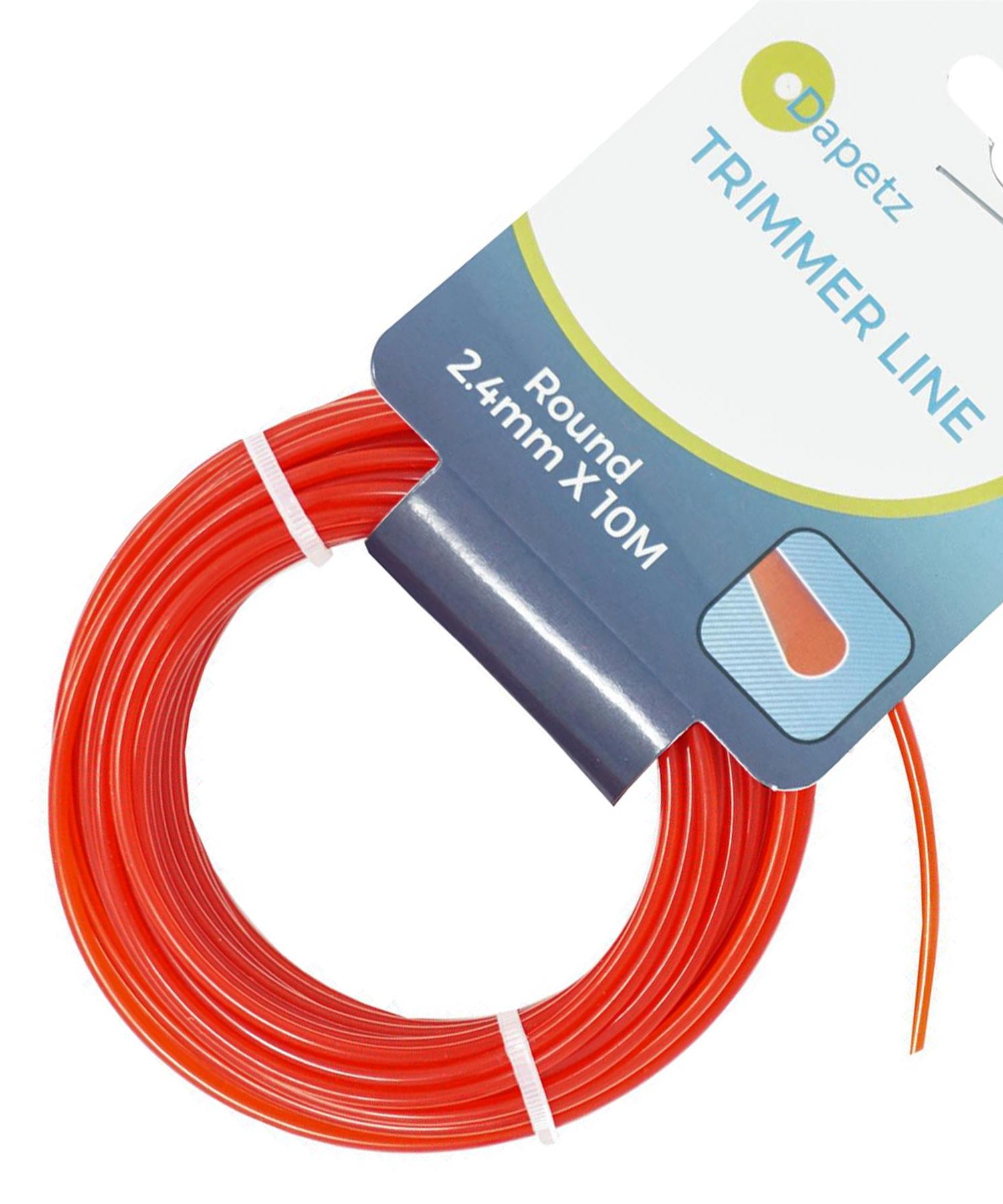 Round Strimmer Cord Line Wire String Nylon Petrol Trimmer 10m x 2.4mm by Dapetz