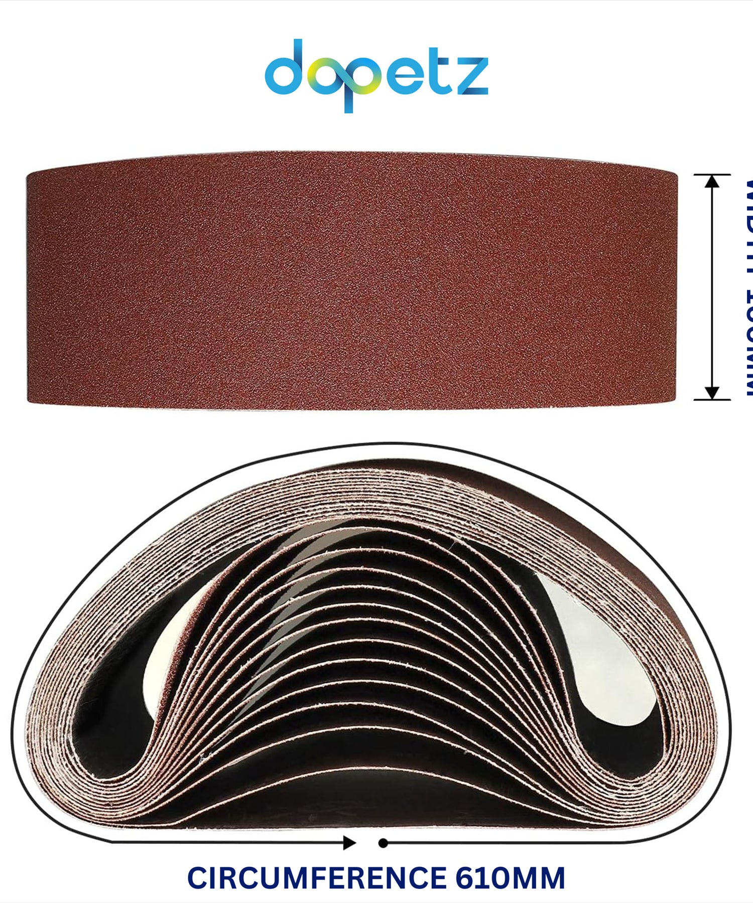 10 X New 610mm X 100mm 120 Grit Fine Sander Sanding Belts With Extra Top-Skive