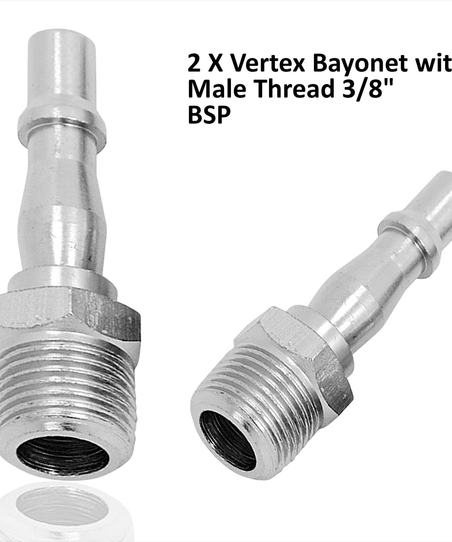 Air Line Hose Fitting Connector Male 3/8" BSP Bayonet Coupler For PCL Vertex 2PC