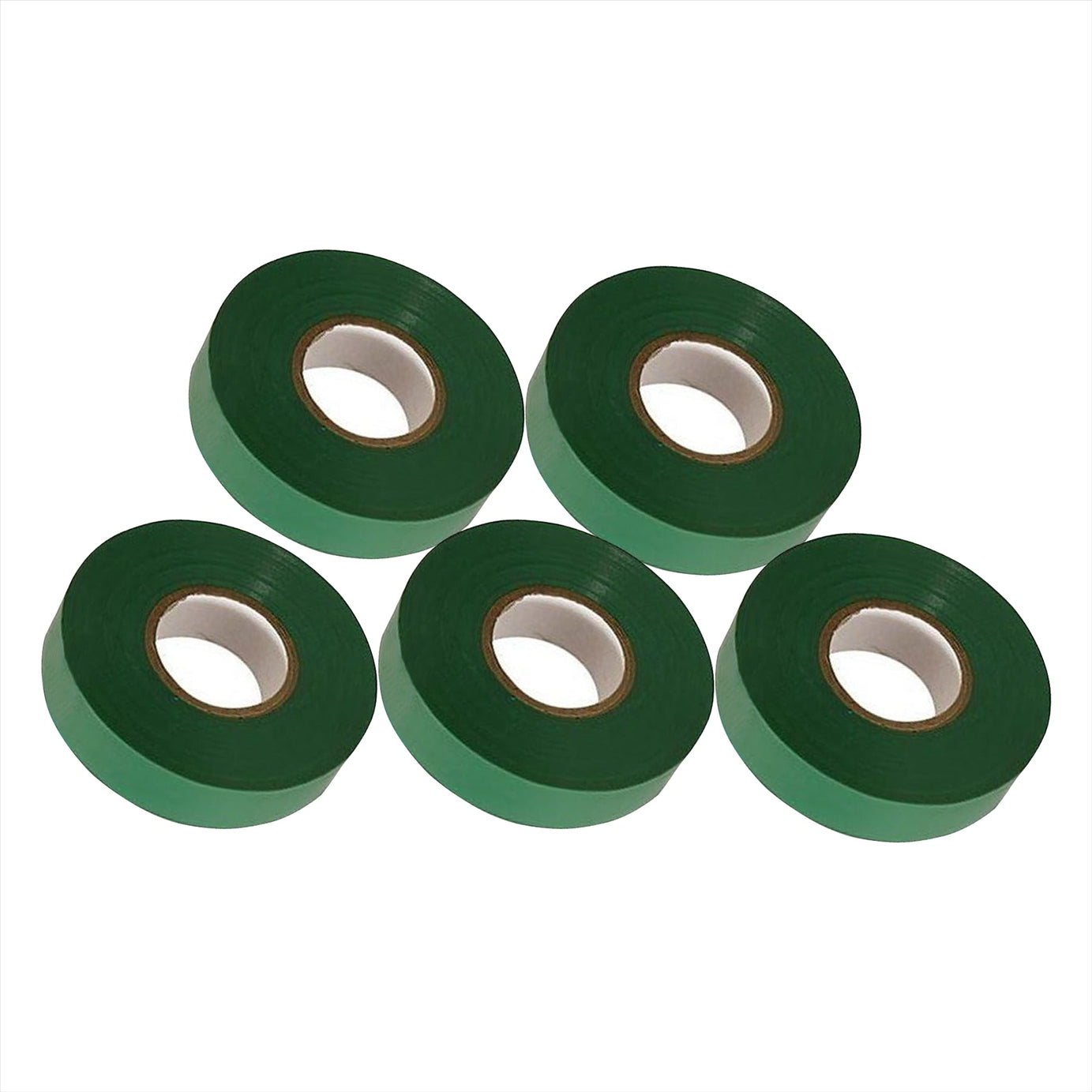 19mm x 22mm Electrical Pvc Insulation Insulating Tape 22m Flame Retardant Rolls Green 5 Rolls