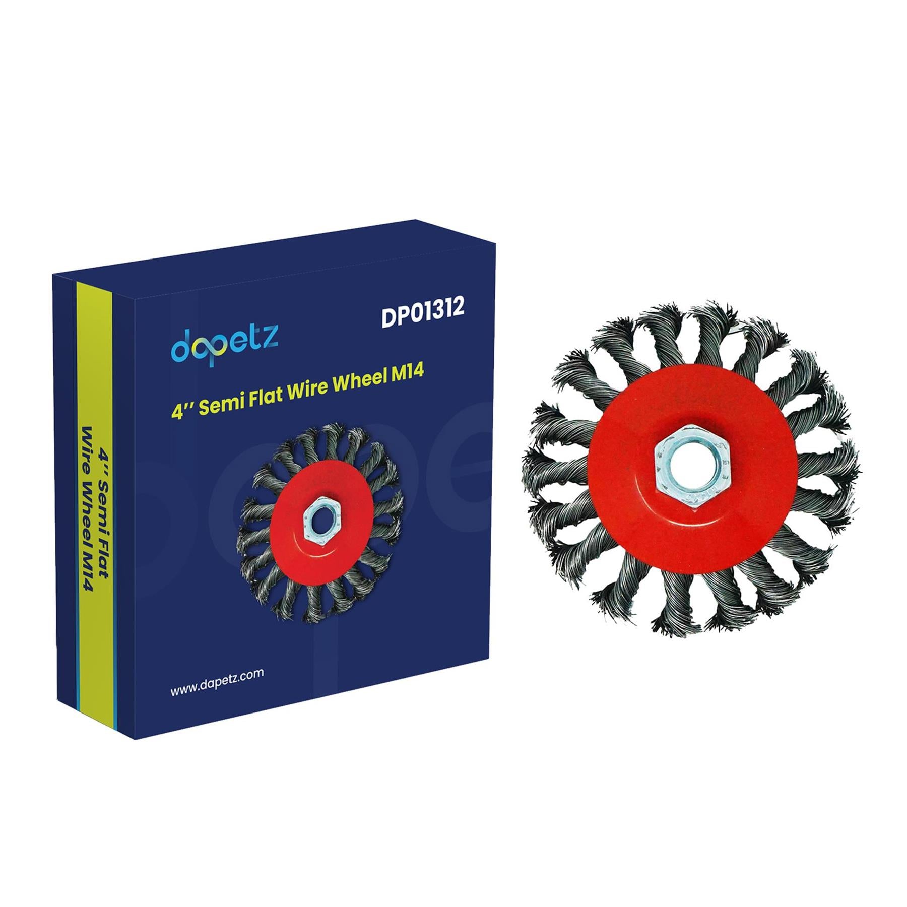 4PCs Twist Knot Semi Flat Wire Wheel Cup Brush Set Kit For 115mm Angle Grinder By Dapetz