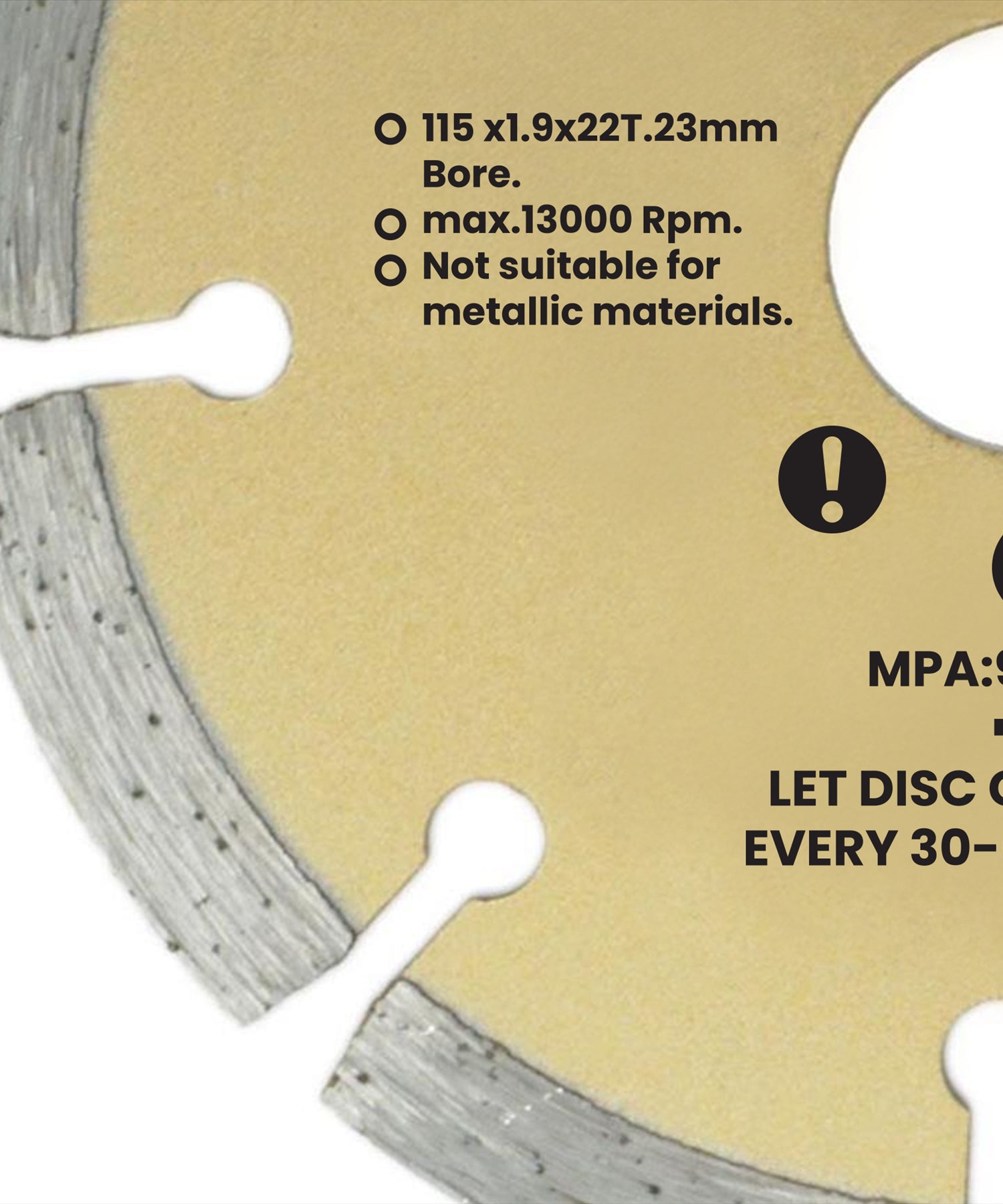 3x 115mm 4.5" Diamond Angle Grinder Grinding Stone Brick Concrete Cutting Disc 3