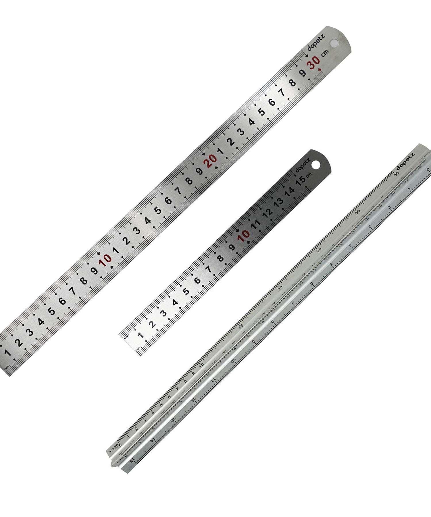 SCALE RULER Measure Rule Building Plans Stainless Steel 30cm By Dapetz
