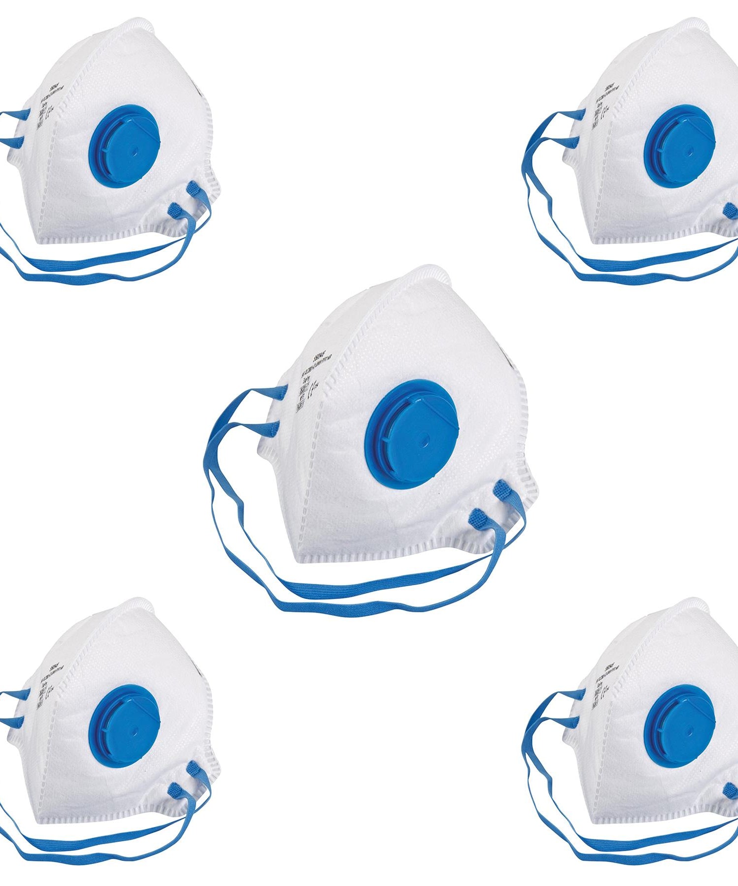 5x Face Mask Respirator FFP2 Valved Sanding Paint Aerosol Dust Safety