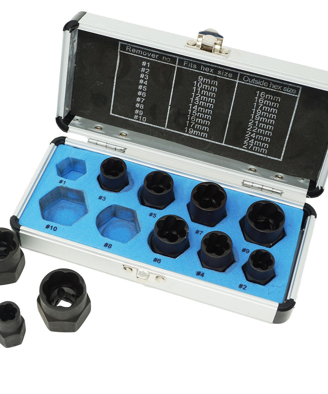 (Pack of 10) Grip & Twist Sockets | Locking Wheel Nut Remover for Damaged & Rounded Bolts by Dapetz