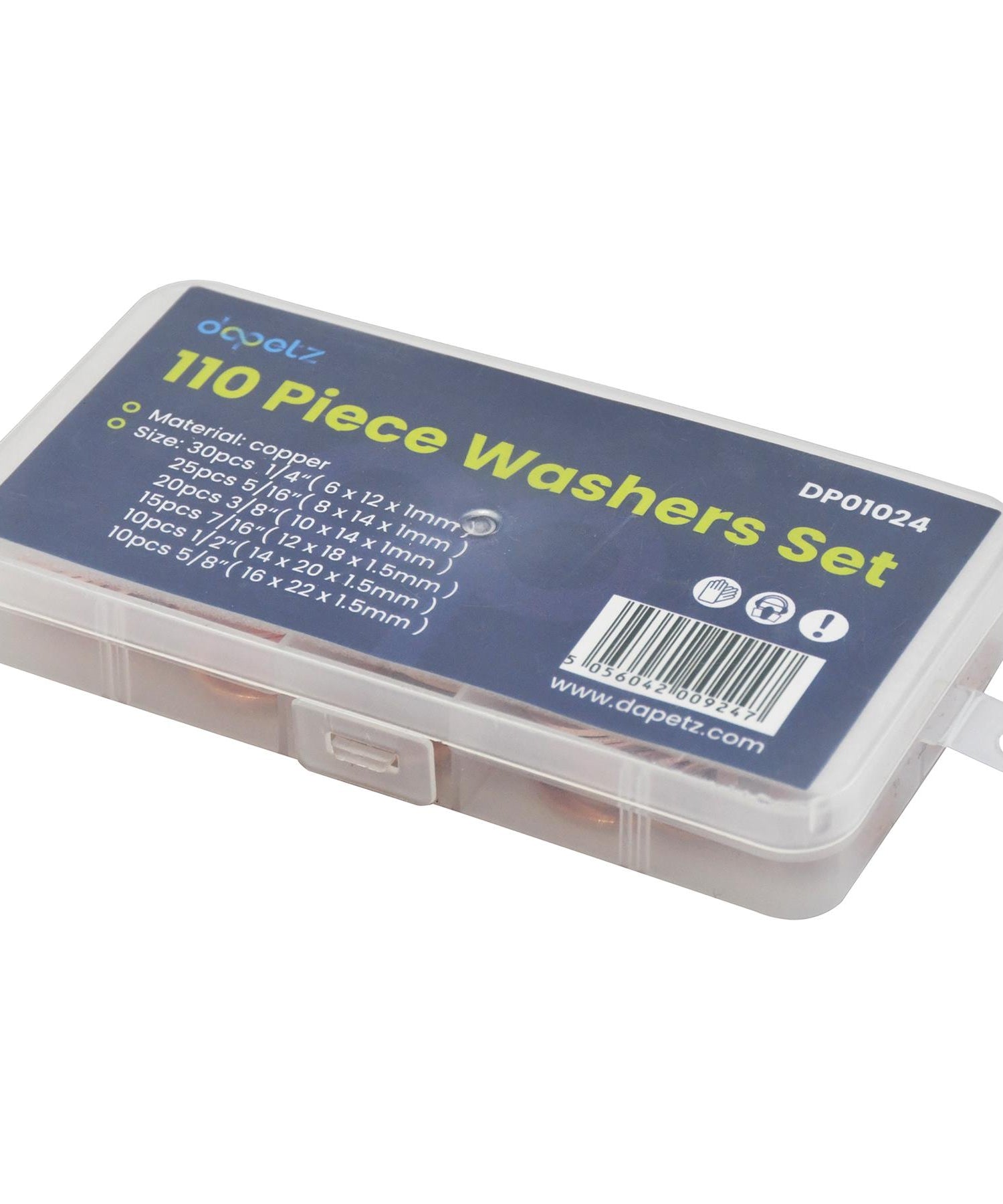 Assorted Box 110 Piece Imperial Washers Solid Copper Sump Plug Washer Set New By Dapetz